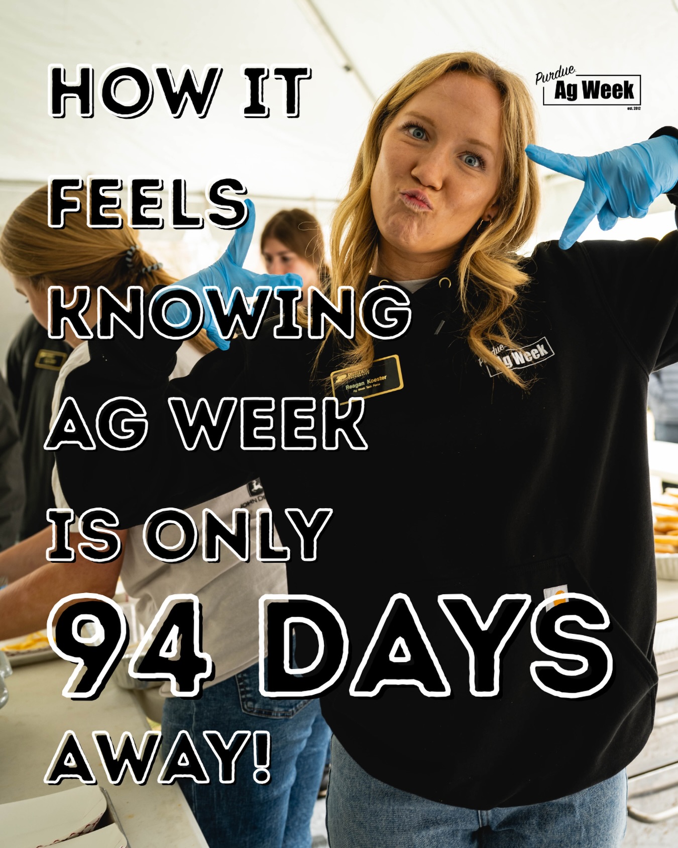 You know, some people look forward to the New Year, but we look forward to AG WEEK!
-
In 94 days, Memorial Mall will be filled with excitement! Our team is ready to see you there! And don’t worry… we’ll bring the cows!!! 🐮
-
#purdueagweek #educate #engage #inspire