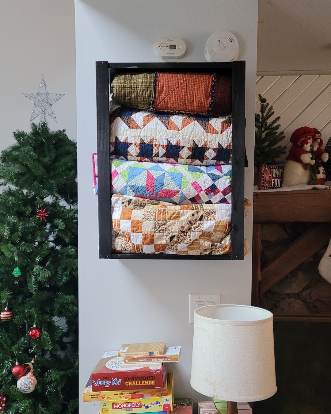 All quilts are handmade by my wife, but nowhere to show them. I made this quilt display case to show it off.
Creating a quilt display case on my living room wall has added a unique and personal touch to the space. The vibrant colors and intricate patterns of the quilts not only serve as a beautiful focal point but also tell stories and evoke memories.
#quilt