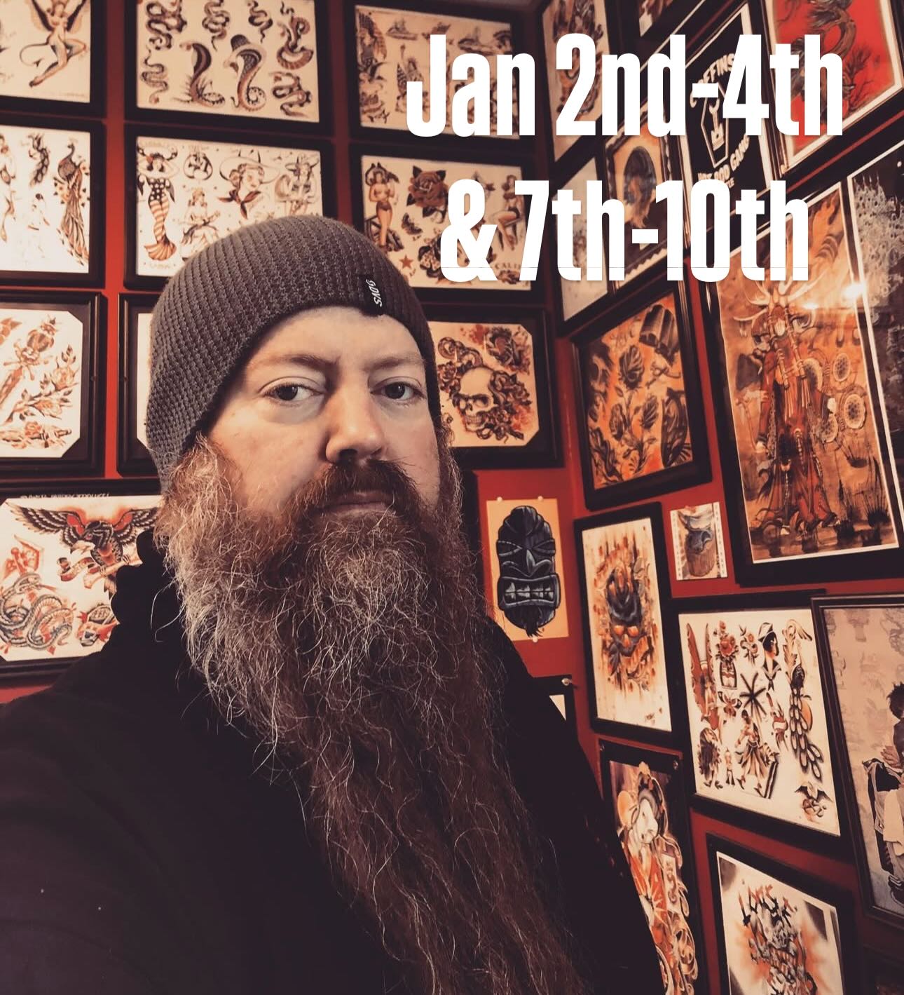 We’re gonna be starting the year off strong with our friend @tyguytattooz sitting in with us for a time! Be sure to come by the shop and get tattooed by him!