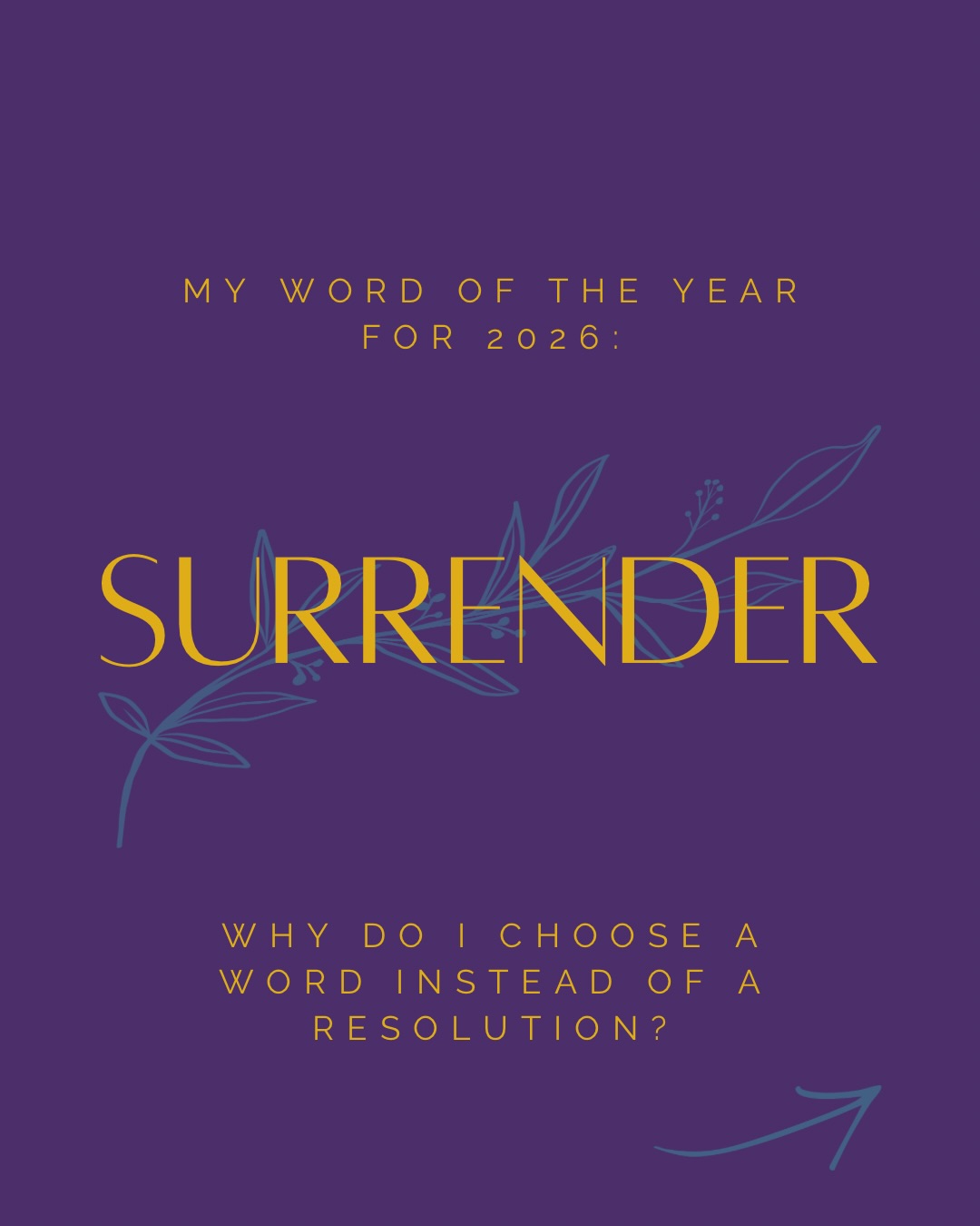 Every new year, I choose one word.
Not a resolution.
Not a list of things to fix.
Just a single word that becomes the lens through which I move through the year.
Over time, my words have told a story.
Whimsy: when I gave myself permission to play again.
Joy: when I chose presence over productivity.
Boundaries: when I learned that protecting my energy is an act of love.
Peace: when I stopped chasing and started listening.
Each word met me exactly where I was.
Each one shaped how I worked, rested, created, and showed up in my life.
My word for 2026 is Surrender.
Not giving up.
Not losing control.
But releasing the grip.
Trusting timing.
Allowing things to unfold without forcing, proving, or pushing.
Surrender asks me to soften instead of strain.
To trust myself more deeply.
To believe that what’s meant for me doesn’t require resistance.
If this resonates, I invite you to choose a word of your own.
One word. One year. Infinite ways it can guide you.
If you feel called, share your word below or save this and return to it when the right word finds you 🥰