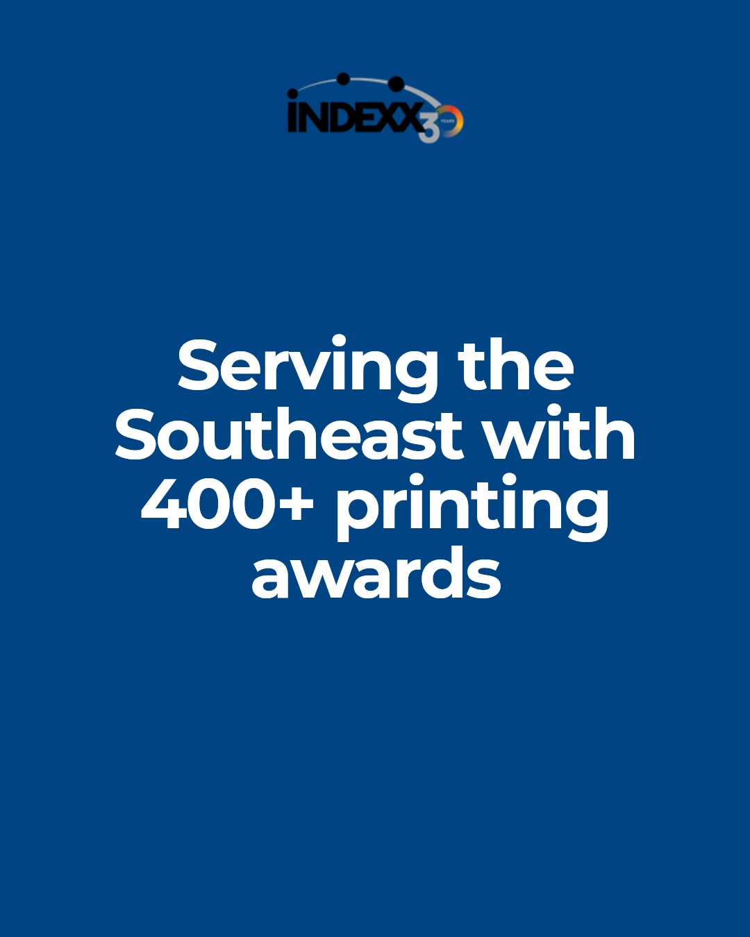 Celebrating 30 years of printing excellence with Indexx! From a small legal copy service to a leading commercial printing partner serving the Southeast and beyond—our story is a reflection of quality, creativity, and community.
With over 400 industry awards and a full spectrum of print solutions—from digital and offset to wide format—we've been proud to bring your ideas to life with precision and care.
Here's to the next chapter of creativity and partnership. Let's create something amazing together!
Link in bio