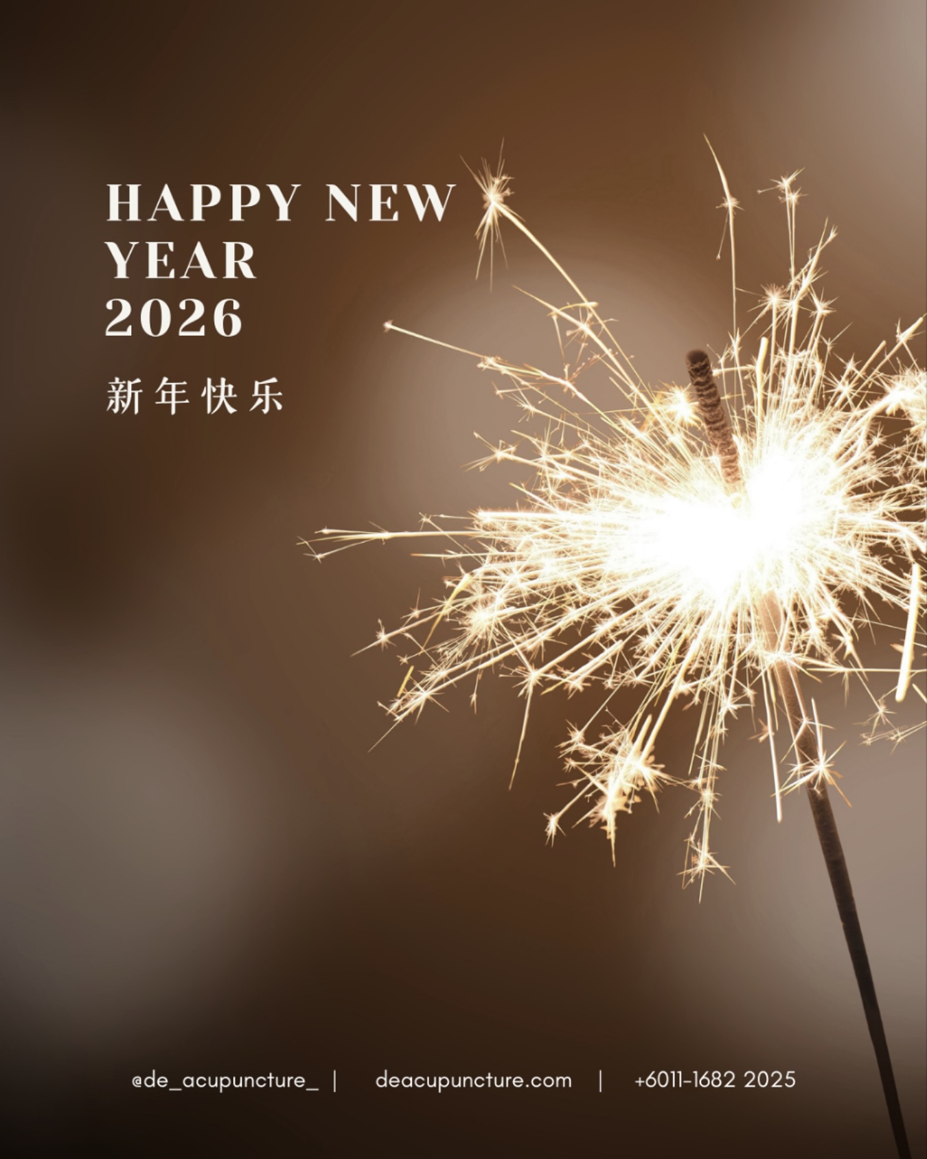 Happy New Year 2026✨!
Wishing you a year filled with joy, health, and prosperity. May all your dreams and aspirations come true.
Happy New Year!
_
#traditionalchinesemedicine #中医 #tcm #wellness #health #mindfulness #selfcare #malaysia #KL #PJ #de_acupuncture_ #医心医意中医坊
#DeAcupuncturexHerbsCentre
//
👩🏻⚕️医心医意中医坊
De Acupuncture x Herbs Centre
🇲🇾Certified TCM Practitioners
📣Appointment only, no walk-ins
📍Subang Jaya USJ 1 诊所
🈺Tue-Sat 9am-6pm
☎️WhatsApp 011-1682-2025
🌐deacupuncture.com
