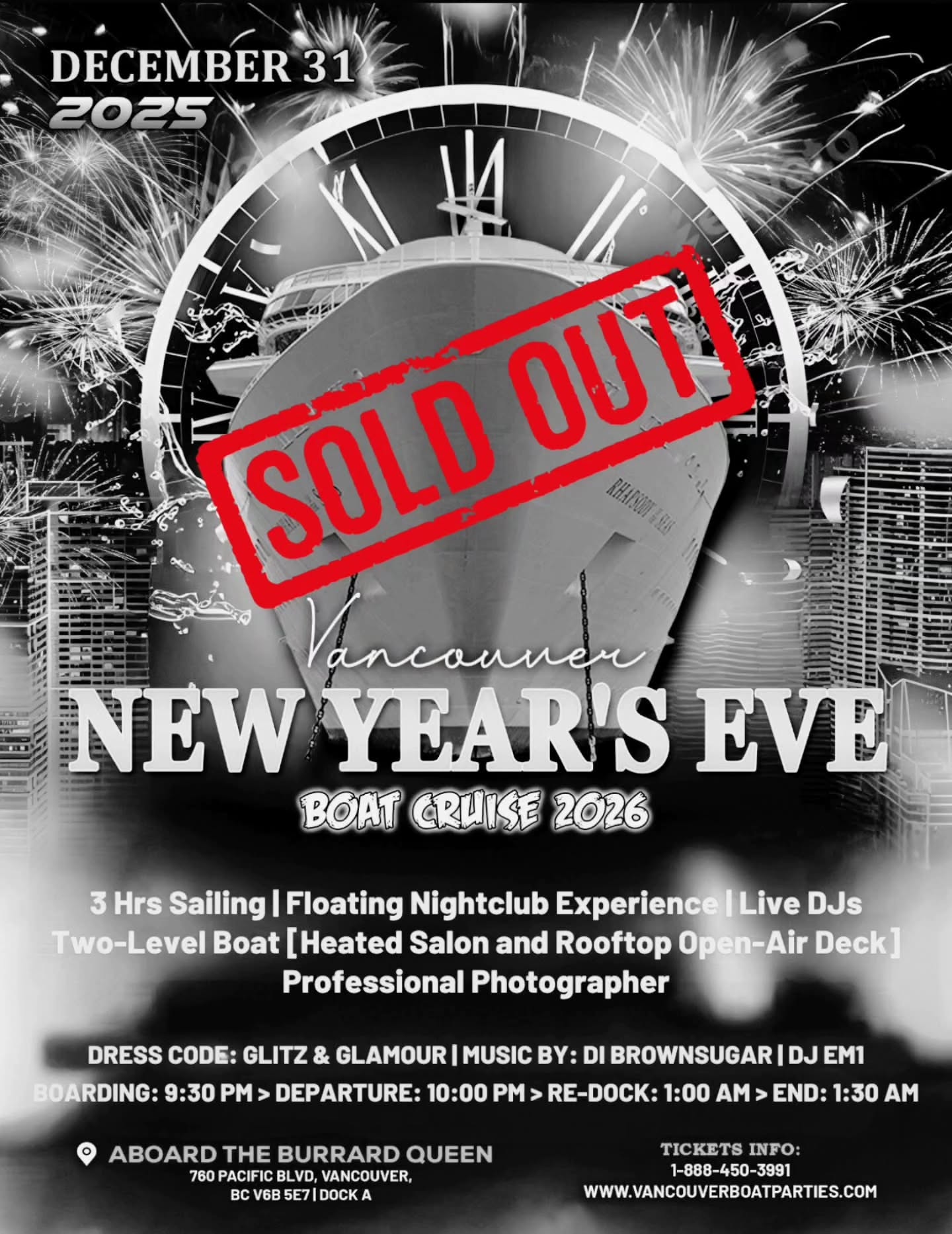 We told you to get your tickets ahead of time. 🤷♂️
See you all on our Floating Nightclub this Wednesday night!