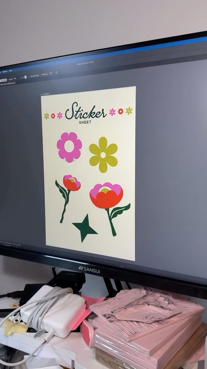 If only designing was actually this fast. 😩 #stickerdesign #stickers #graphicdesign #stickershop #cutestickers