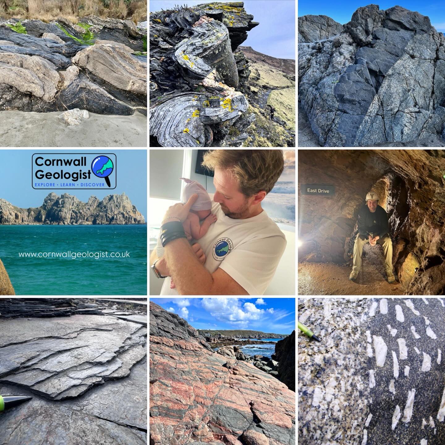 Happy New Year to you all! 🥳
Whilst today is just another day in the life, it does provoke reflection on what has been and thoughts as to what might happen next.
I do enjoy looking back through memories logged in this weird, virtual world. From the wonders of Cornwall’s geology and landscapes, to exploring new places.
So here is my Instagram top nine for 2025! And what a year it has been.
This year I launched Cornwall Geologist. Whilst it’s been a huge learning curve with many ups and downs, I am super proud of what it has achieved and look forward to continue building it in 2026.
This year I also started working at Geevor Tin Mine. As a kid visiting this place, it was instrumental in grabbing my interest in geology and mining at a young age, so to now say I work here all these years later is a very proud moment.
But the biggest and most proudest thing by far, not just this year but for all the years, is the arrival of our daughter! Eleanor Joy (aka Pebble) is now cracking on 3 months, and I’m so excited to see what 2026 brings as a dad.
I hope you all see out the year in peace and happiness with your loved ones, and I wish you all the best for your endeavours in 2026.
If you’re of the geology persuasion then keep up the good work learning and teaching about how our little blue planet works 🌍
#happynewyear #2025 #happynewyear2026 #bestnine #bestnine2025 #cornwall #cornwallgeology #cornishgeology #cornwallcoast #cornishcoast #geology #geologyrocks #geolife #geologist #geologistsofinstagram #learninggeology #geoadventure #exploregeology #geologicalwonders #walkingcornwall #explorecornwall #lovecornwall #structuralgeology #newyear #ukcoast #geologylife #geologyfieldtrip #instagramtop9 #coastalliving #swcoastpath