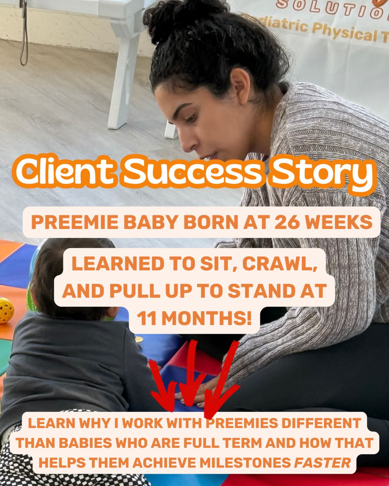 Why I Work with Preemies DIFFERENTLY than Full-Term Babies
🚀 The Preemie Approach
With a preemie, we are racing against the clock to help them meet their milestones. This requires an intensive, simultaneous, and whole-body approach:
🕰️ Simultaneous Training: If a preemie is delayed in rolling, I am not just working on rolling. I am also simultaneously working on:
Sitting stability
Prerequisite skills for crawling (i.e shoulder/arm strength)
Prerequisite skills for standing (i.e trunk control in upright positioning)
🔥 High Intensity: This is a much more intense style of therapy. We push multiple skills at once because we need that foundational strength in all areas to accelerate their development.
✅ The Benefit: While it is intense, the results speak for themselves. This method drives results significantly faster than focusing on a single milestone at a time, allowing these incredible fighters to hit their developmental goals and close the gap quickly.
Book a consult with me today and let’s talk about how I can help your little one 💪
#baby #newmom #preemie #preemiepower