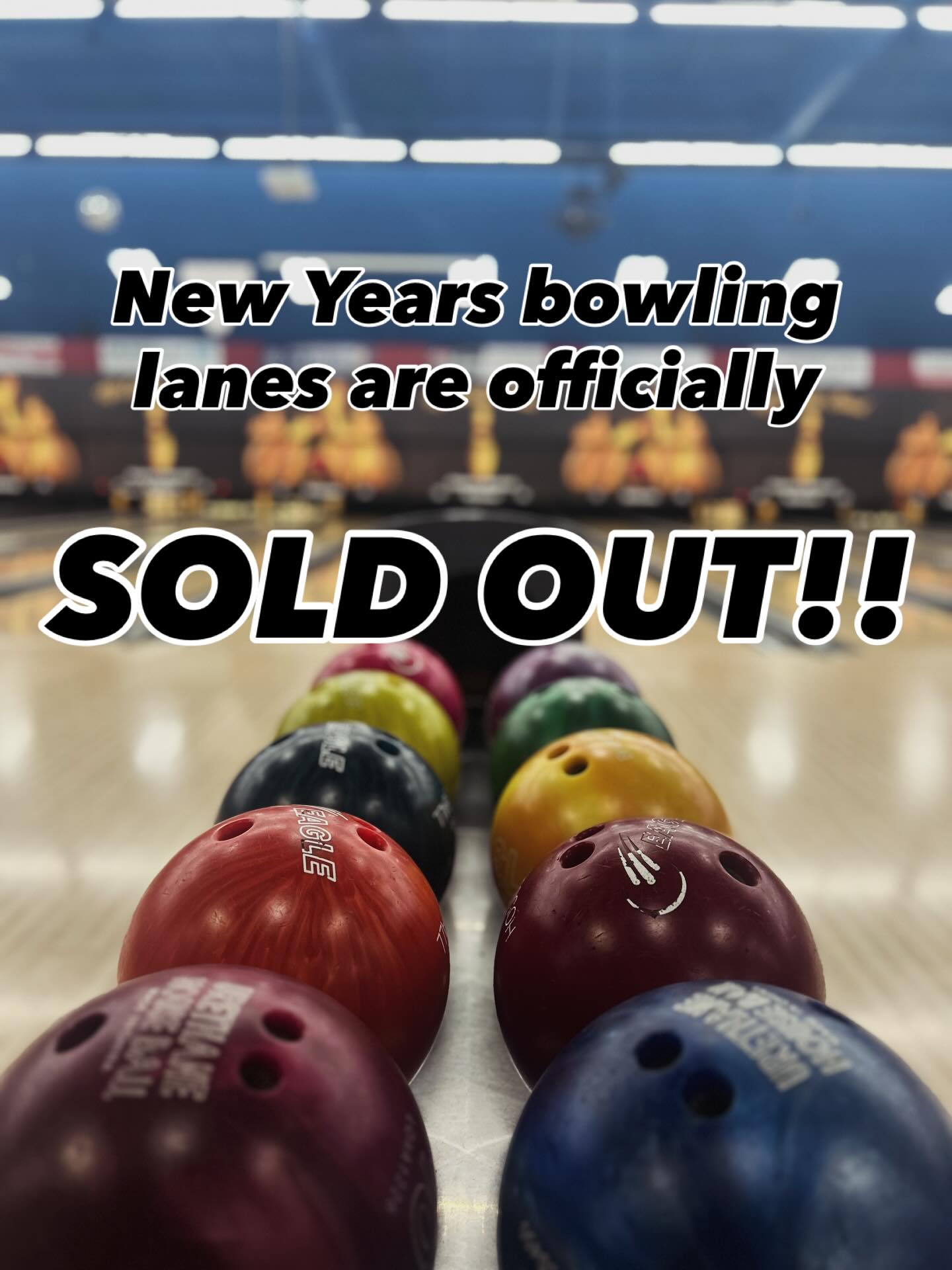 All bowling lanes are officially SOLD OUT for New Years Eve!
Thank you to everyone who reserved, we appreciate the support and enthusiasm!
We’re looking forward to celebrating with our “all you can bowl” NYE party.
NYE countdown, complementary champagne, and noisemakers at midnight!
#bowling #newyearseve #newyearsevebowling #kelowna