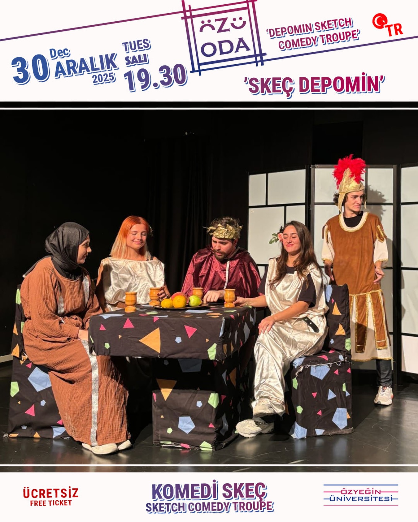 2025’e son noktayı Skeç Depomin koyuyor 😎
Sıkı durun!! Depomin, birbirinden renkli skeçleri ile bu akşam 19.30’da Oda’da.!! Gösterimimize bizimle gülmek ve eğlenmek isteyen herkesi bekliyoruuz👋🏻
⏱️19.30
📍Öğrenci Merkezi -3 | ÖZÜ ODA
👉🏻Daha fazlası için bio
#özyeğin #özüoda #skecdepomin #performans #skeç