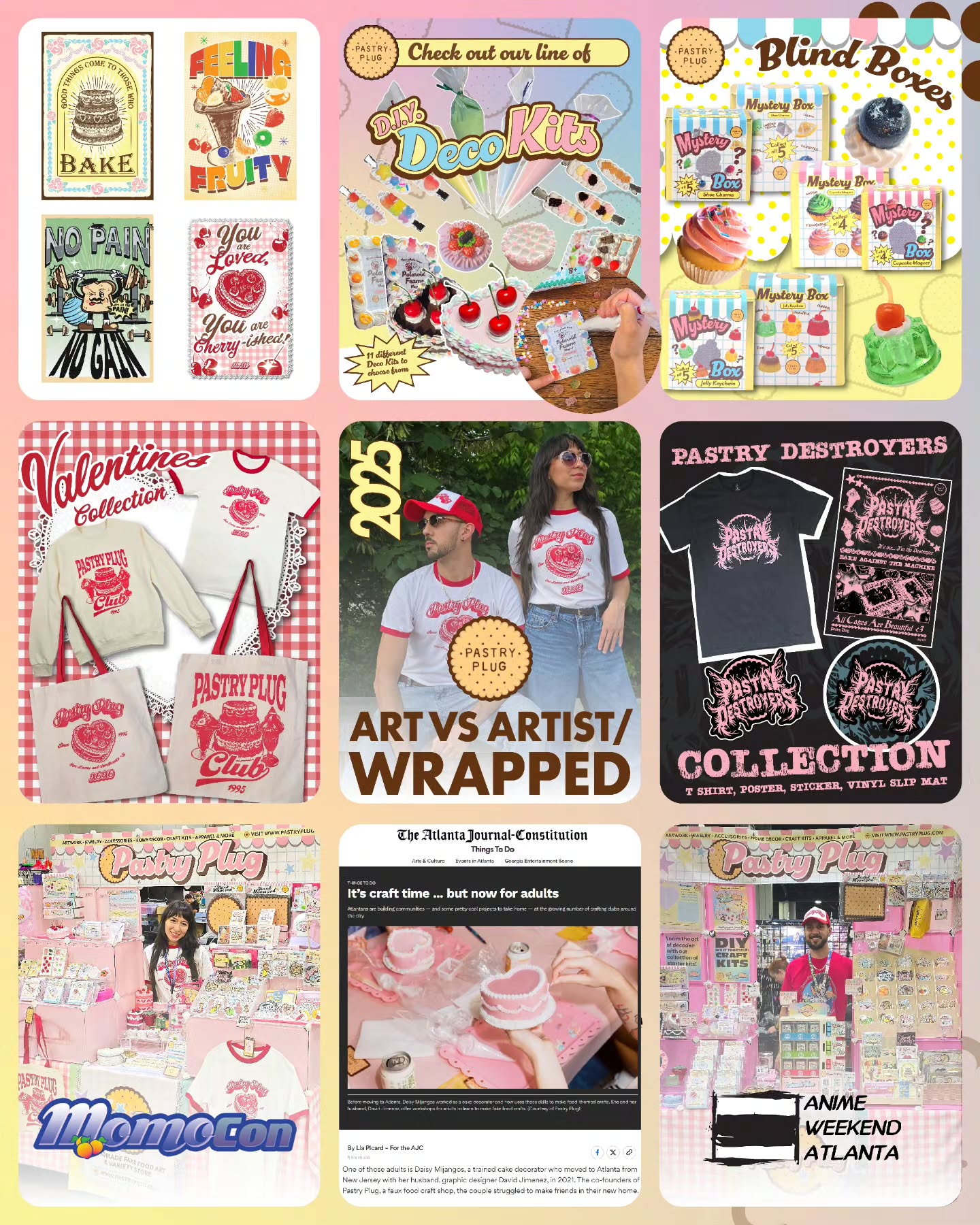 Aaand that's a wrap for 2025! 🌟 Looking back, we created even more new things together than we've realized! Here are some highlights of the year, including vending at conventions, which is something we've been dreaming about for years! Here's to traveling to different states for cons in 2026!🤞 Last year, we launched our first DIY kits, and this year we expanded to a line of 12+ decoden craft kits and have them carried at retailers in Atlanta! 🙏 Lastly, our workshops were featured in the @ajcnews and we were asked to host community classes that were sponsored! From private birthday parties to hosting panels at conventions, it's been an honor to provide this fun and educational crafting experience to our local communities! 🎨 Thank you for all your support as we continue to learn, grow and explore as artists 💝 👩🎨👨🎨 #2025wrapped #artvsartist