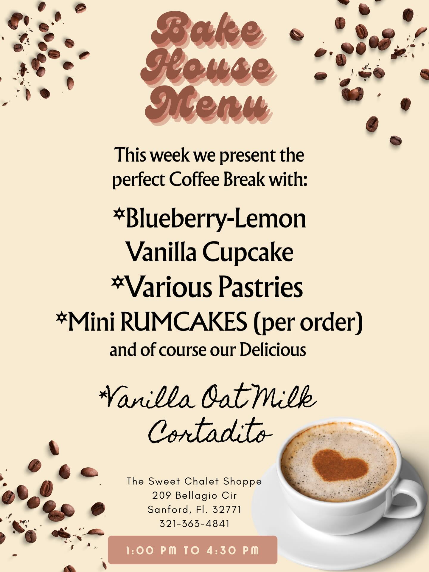 🫐🍋NEW FLAVOR ALERT! This week, our BAKE HOYSE have outdoned themselves again!! We’re introduction a divine , moist, low cal Blueberry-Lemon-Vanills Cupcake using the best! We also add a Cherry Pastry and pair it with our Signature Coffee “Vanilla-oat milk-Cortadito! Mmmmmm delicious!