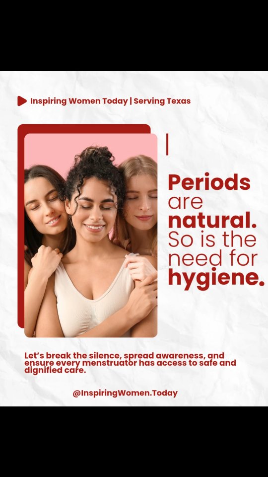 Periods shouldn’t come with shame or barriers.
Yet period poverty continues to affect far too many across Texas, impacting health, confidence, and daily life.
At @inspiringwomen.today, we’re stepping in & distributing essential hygiene products and providing menstrual health education to help restore dignity where it’s needed most.
Be part of the movement for access, education, and equity.
✨ Spring initiatives are on the way!
#PeriodWithPride #MenstrualEquity #EndPeriodPoverty #TexasNonprofit HoustonNonprofit #AustinNonprofit