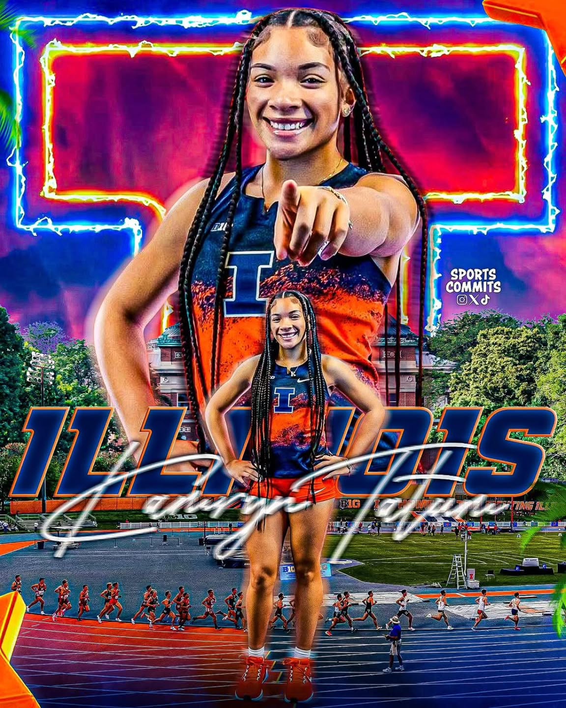 CONGRATS KAM!! ⭐️ 🙌🏽🎯
@kamryntatumm I am extremely blessed to announce my commitment to the University of Illinois 🧡💙
Thank you to my family, coaches, friends and everyone who has supported me along the way! huge thank you to Coach Small and the Illinois track & field coaching staff for giving me this opportunity!🧡💙 #committed #uiuc