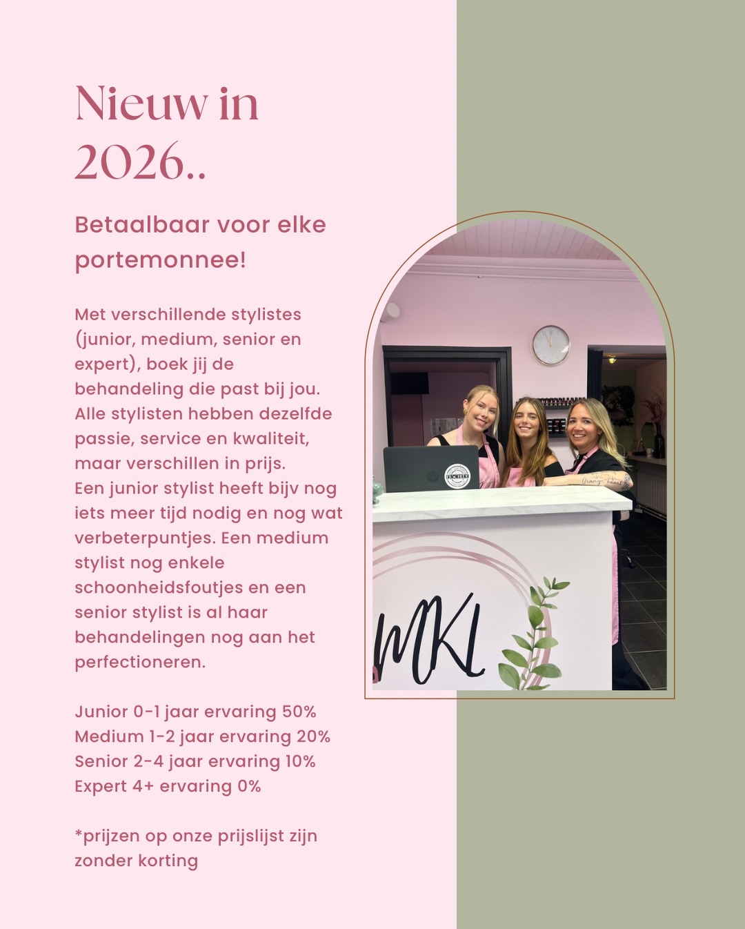 De eerste dag van het nieuwe jaar, komen wij gelijk met leuk nieuws voor 2026! 🎉
Nieuwsgierig? Swipe and check it out! 🤩
✨ Nieuwe prijzen per 5-1-26
✨ Aangepaste openingstijden
✨ Voeten spa (ook met z’n tweeën te boeken ✌🏼)
✨ Koffiekaart ☕️
✨ Kinderfeestjes en moeder/ dochter behandelingen 👩🏼👧🏼
Let’s stay social, we komen snel met updates 🤩
#new #blijvenontwikkelen #nieuwedingen #prijslijst
#voetenspa #koffieenthee #kids #moederendochter
#mklnails