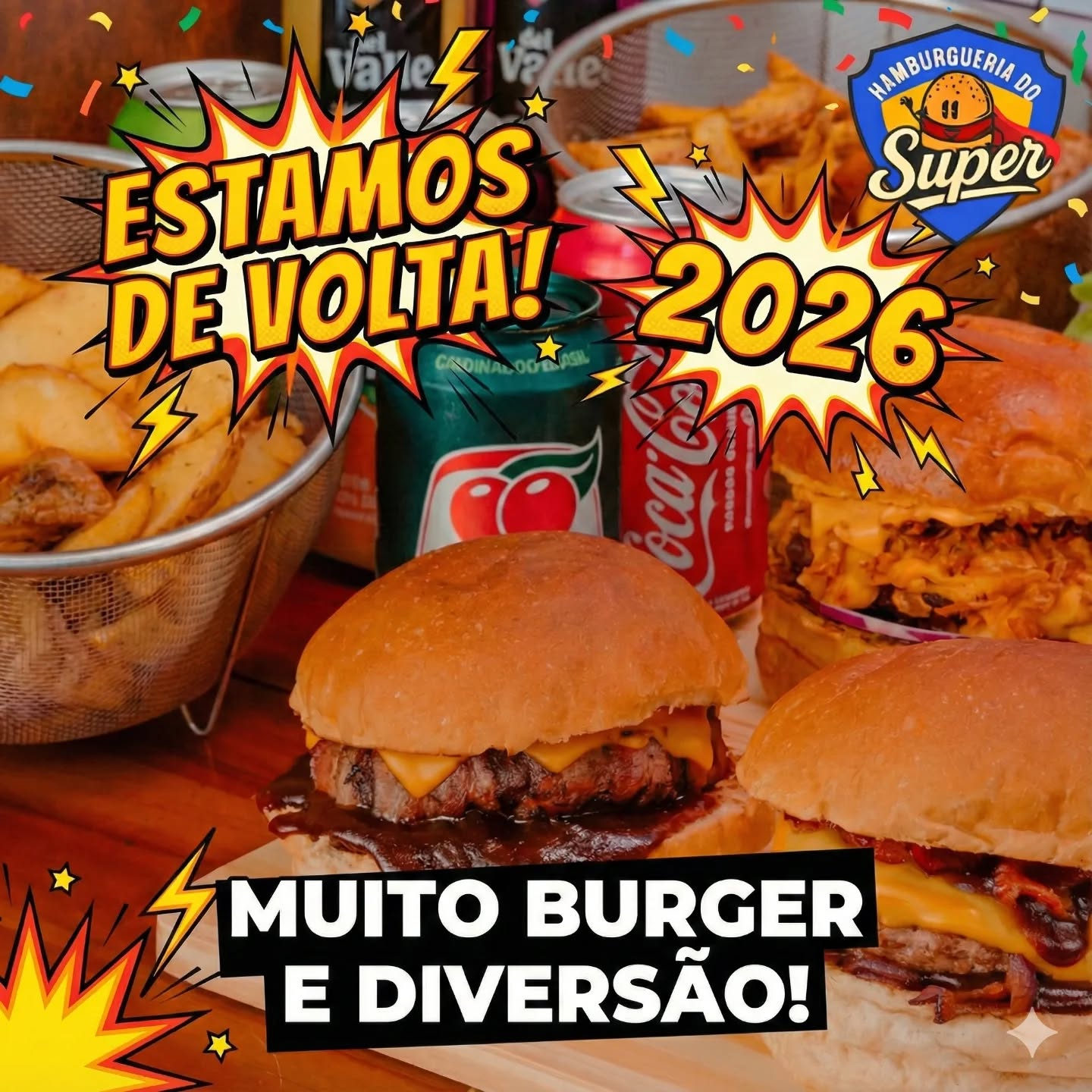 Priemira semana cheia de 2026 e nada melhor do que começar o ano saboreando os melhores burgers da cidade! Seja no delivery ou aqui no nosso local, sua noite pede um Super!
Acesse nosso link da bio ou nosso story e faça seu pedido!
#hamburgueriadosuper ##campinas #burger #artesanal #bacon