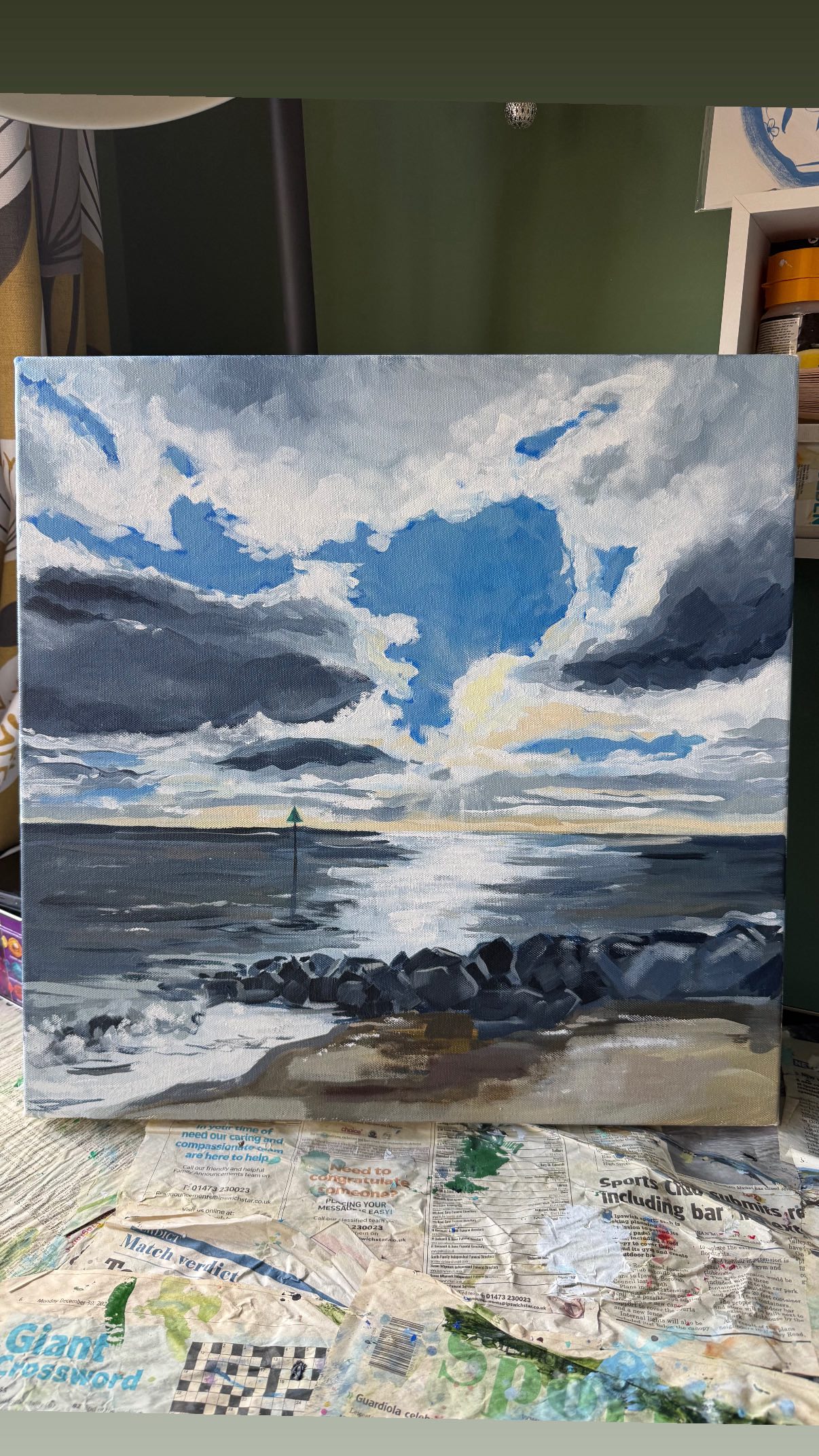 Felixstowe 🌊
New painting alert! Christmas Eve Walk Felixstowe!
What I love about this painting is it takes me right to the seafront. Blowing those cobwebs away for the new year ✨
What do you think?
#felixstowe #suffolkartist #suffolkart #landscapeartist #trending
