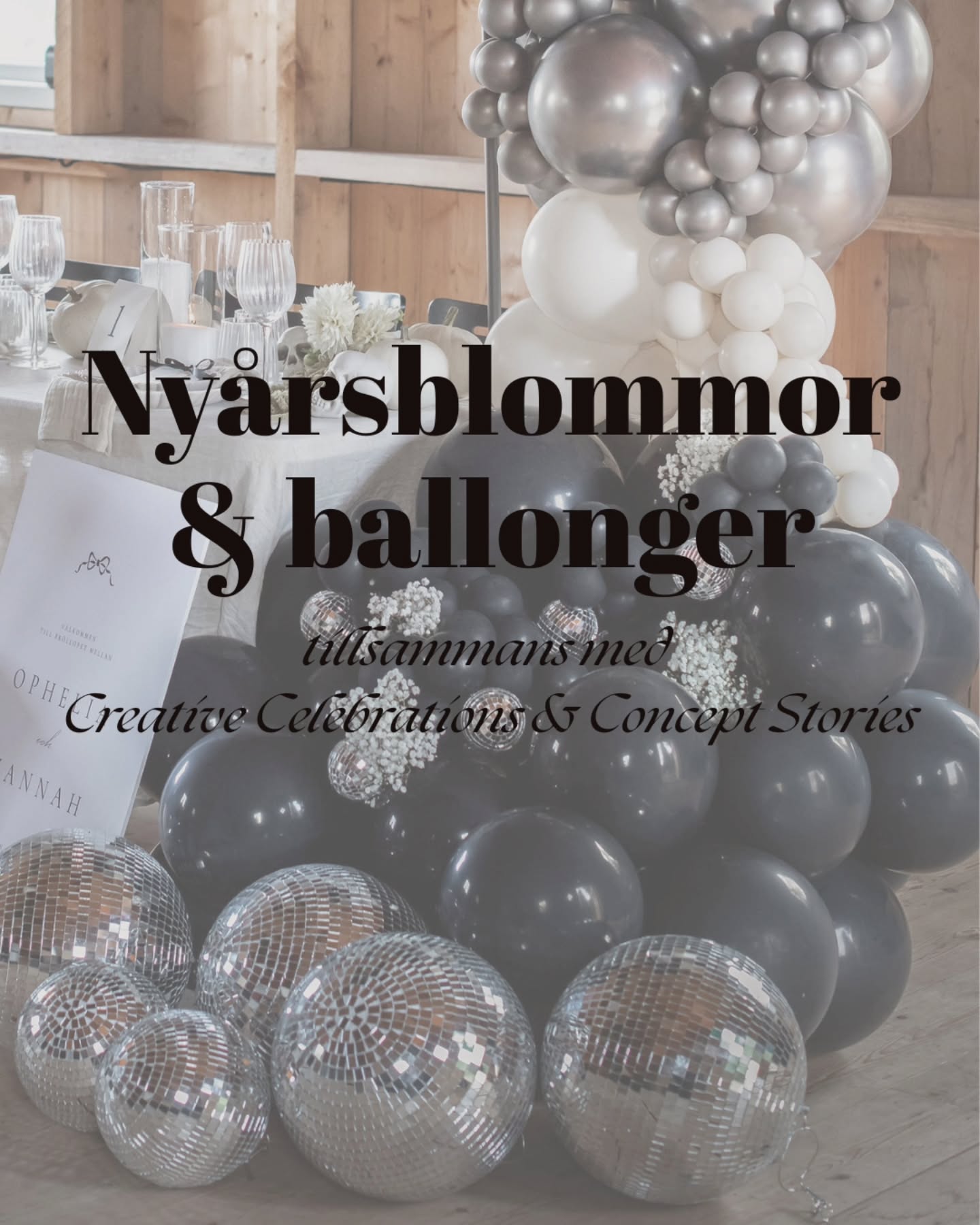 Nyårsblommor & ballonger ✨
Inför nyårsafton har vi tagit fram två festliga erbjudanden, perfekta för att sätta stämningen inför årets sista kväll.🥂
✨️Blombukett med nyårsballong
En elegant blombukett kombinerad med en stilfull nyårs-folieballong. Perfekt som gå-bort-present eller som en festlig detalj hemma på nyårsafton.
✨️Bordsdekoration till nyår
En vacker bordsdekoration med färska blommor och miniballonger, enkel att placera direkt på bordet för en festlig och genomtänkt nyårsdukning.
Både buketter och bordsdekorationer anpassas efter era önskemål och färgval.
Skicka ett DM för mer information.
Boka senast 29 december.