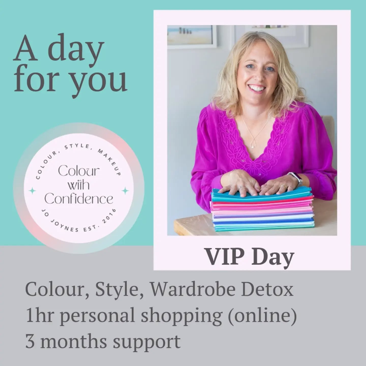 ✨ VIP days are available on select weekdays during 2026
❤️ A day to focus on you and get to grips with your colour and style confidence.
💜 Want to work with me but keep putting it off, don't have time for lots of appointments? Take out the stress, I'll come to your house for a day of focus on you and teach you everything you need to know to dress with confidence and create a wardrobe that you love.
💙 Bookings in January will remain at the 2025 price of £750
#colouranalysis #oxfordactivities #stylingover40 #oxfordstylist #coloranalysis