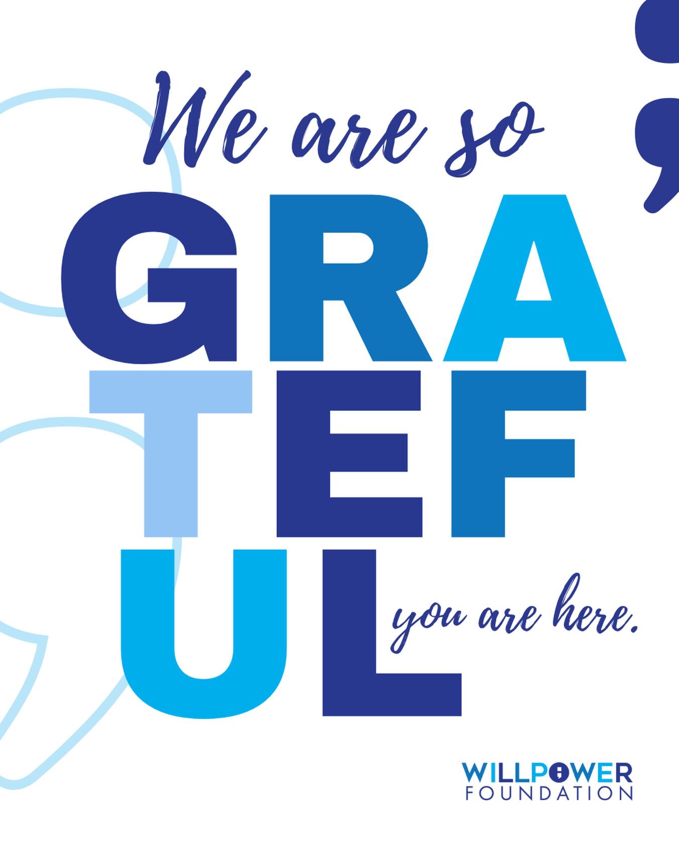 We are so grateful for every person who believes in this work and stands with us. 💙
Your support; every donation, every share, every conversation helps move this mission forward.
Each of us is an original.
Part of something bigger.
And every one of us matters.
Thank you for believing in what we’re building.
Here’s to a new year filled with connection, courage, and meaningful change.🙏
#WeAreGrateful #YouAreHere #WillPowerFoundation #YouMatter #PleaseStay TogetherWeRise