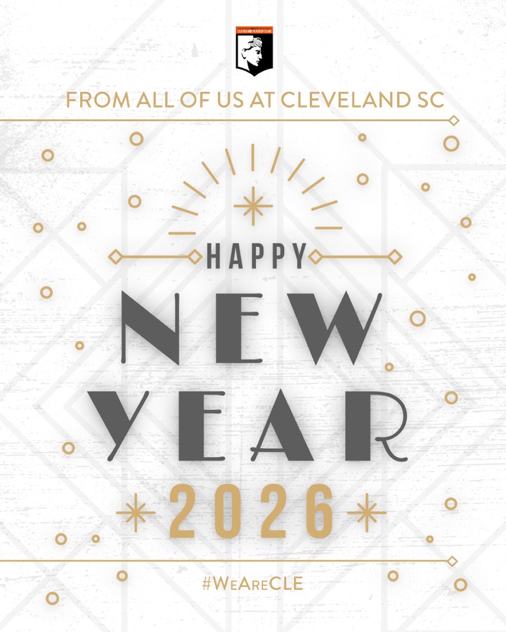From all of us at Cleveland SC, Happy New Year! ✨
Thank you for being part of the journey.
Onward to 2026.
#WeAreCLE