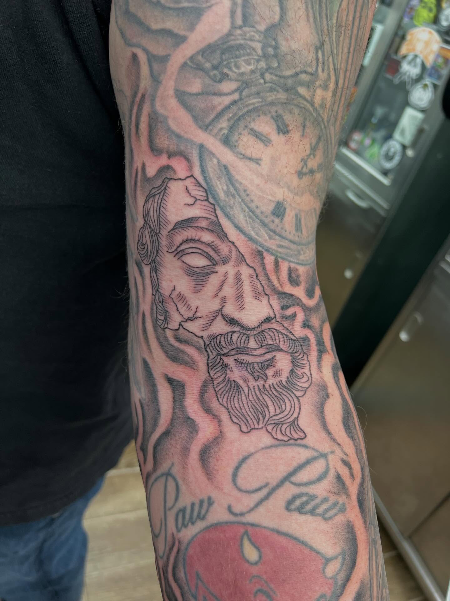 Great way to bring in the new year… some fresh some healed, work in progress #tattoo #tattoos #sleeve #vatattooartist