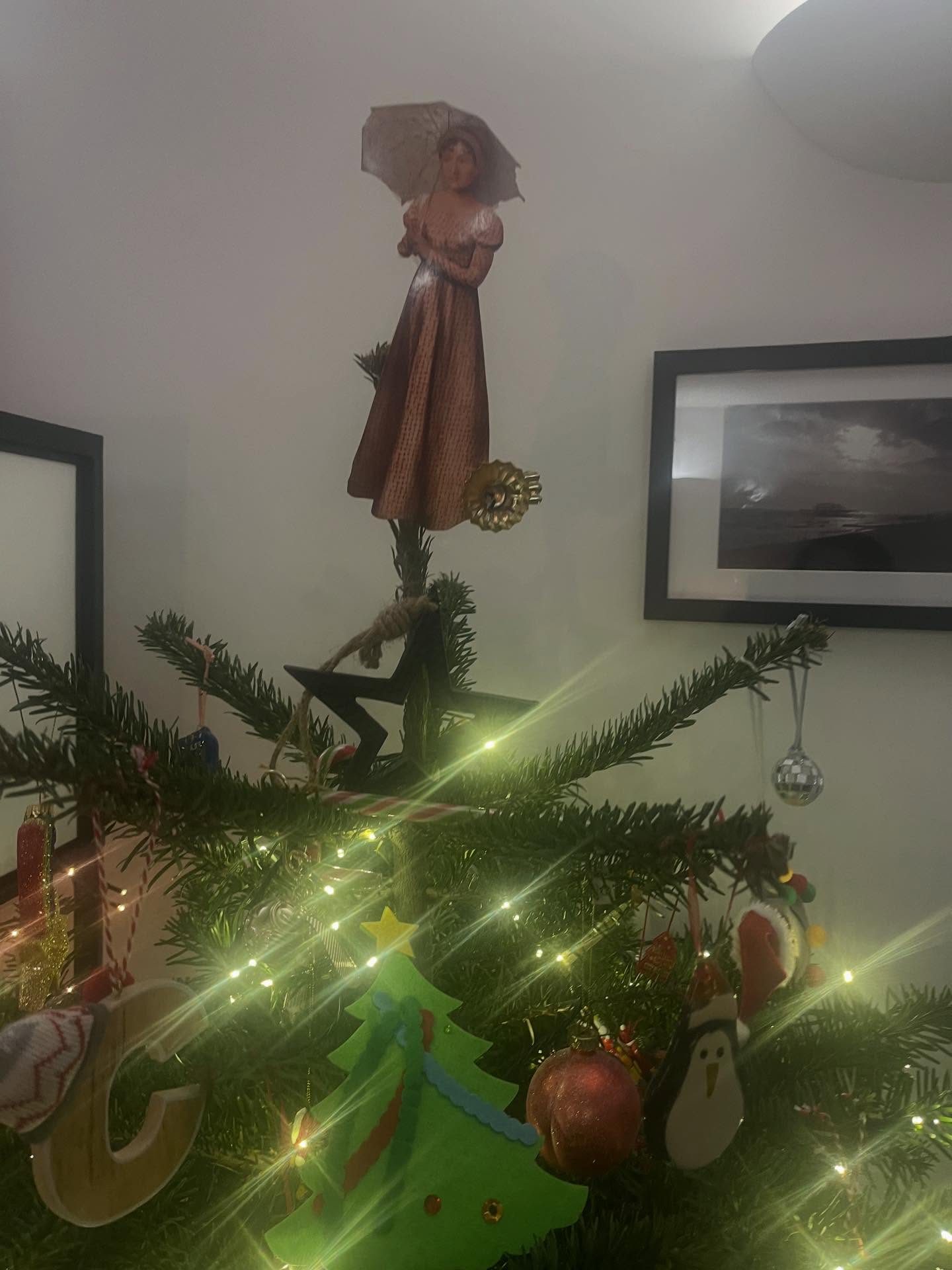 Sad to take down this year’s Christmas tree, lasting like a champ since 5 December. I put Jane Austen on it as a joke last year but I think she is permanent now. I spent Christmas mostly on my own this year and actually had a nice peaceful time, volunteered at Crisis, made a Christmas dinner for myself, went for some lovely walks, drank champagne in a tree (that was with friends). I still did all the Christmassy things I’d have done with someone, just for me. Starting 2026 feeling good and ready.