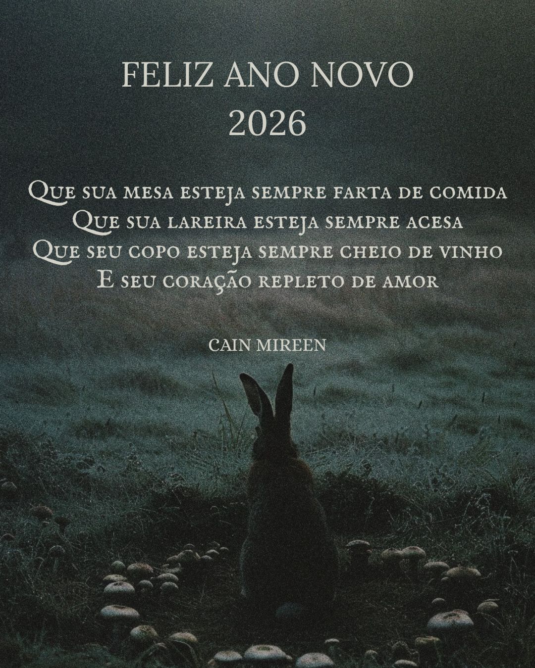 "Que o Velho te abençoe neste novo ciclo.
Que Ele guarde teu lar, aqueça teu fogo,
fortaleça teu corpo e endireite teus caminhos.
Que não falte pão, nem proteção,
nem sabedoria para atravessar o ano que nasce. Assim seja."
.
Esses são os meus votos aos meus Irmãos da Arte e quem companha o meu Caminho.
Feliz Ano Novo 2026
#newyear2026 #witchcraft #traditionalwitchcraft #bruxariatradicional #cornishwitchcraft