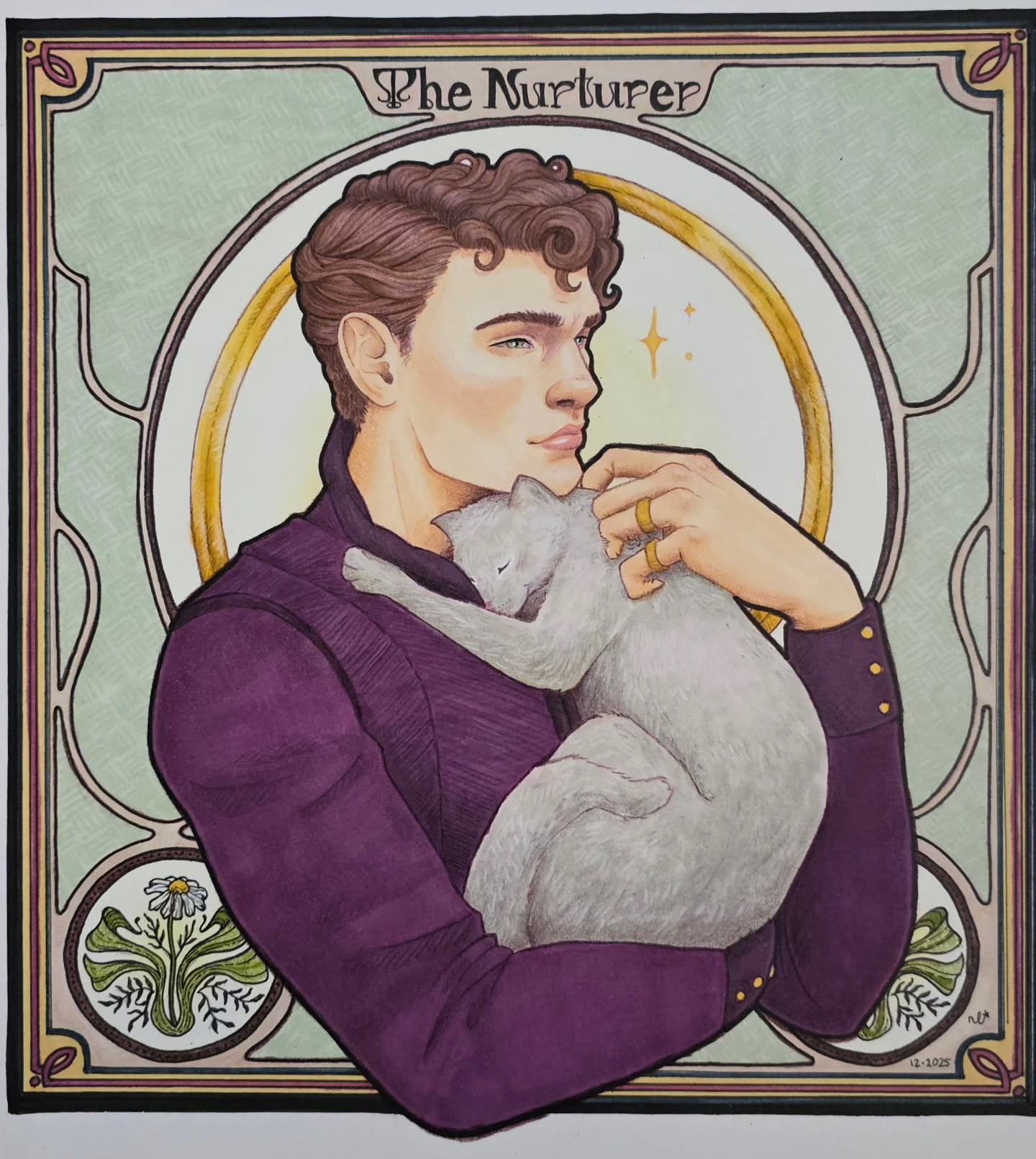 Final piece of 2025 and a bit of an experimental one for me! This is my first marker and pencil crayon mixed media piece! I wanted to put some designs in the soft green frames but I am scared I wont like it 🙈 I am still very happy with how it came out💖
2025 was a whirlwind for me; I grew a lot as an artist and an individual, learned a lot about myself, welcomed my niece into the world, got to spend more time with my family and friends, saw my best friend get married to an amazing human, participated in my first market, and ultimately fell in love with living again.
Thank you all who have witnessed my journey and supported me; whether we are newly acquainted or old friends. I am a better person for the experiences I have had this year and I very much look forward to what is yet to come.
Wishing you all a safe and beautiful evening, full of laughter and love. Ringing in the new year with open hearts, grace for one another, and so much hope for what’s ahead 🤍✨
xo. Nichelle
#artistsoninstagram #2025 #nye #grateful #traditionalart