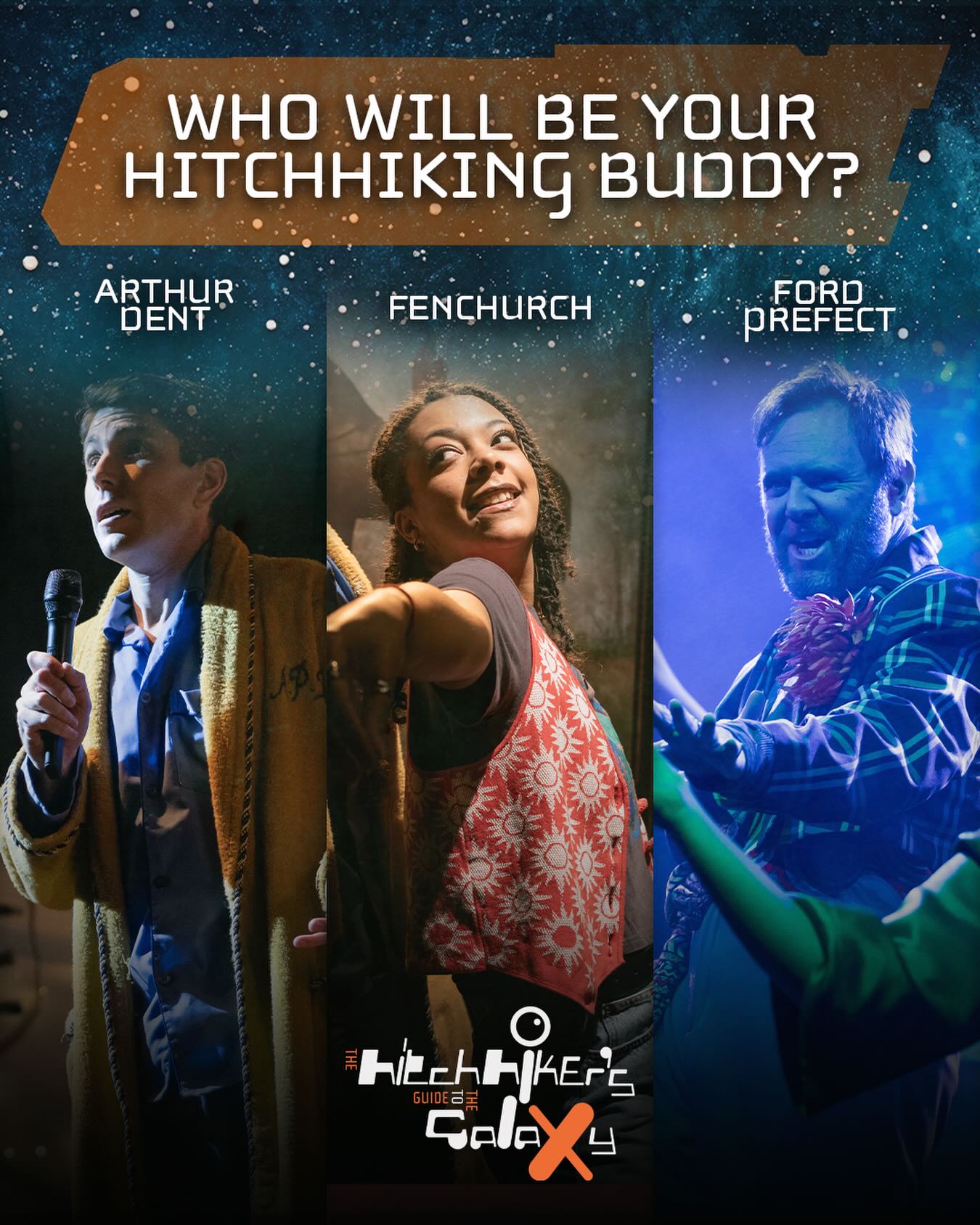 Which Hitchhiker’s character would you journey through the galaxy with?
#HitchhikersGuideLive