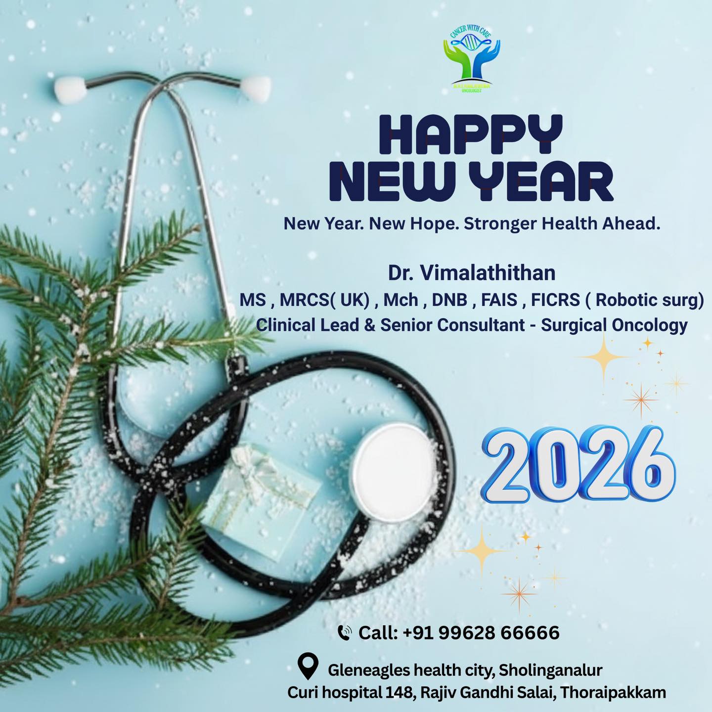 May this New Year bring strength to patients, courage to families, and continued progress in cancer care.