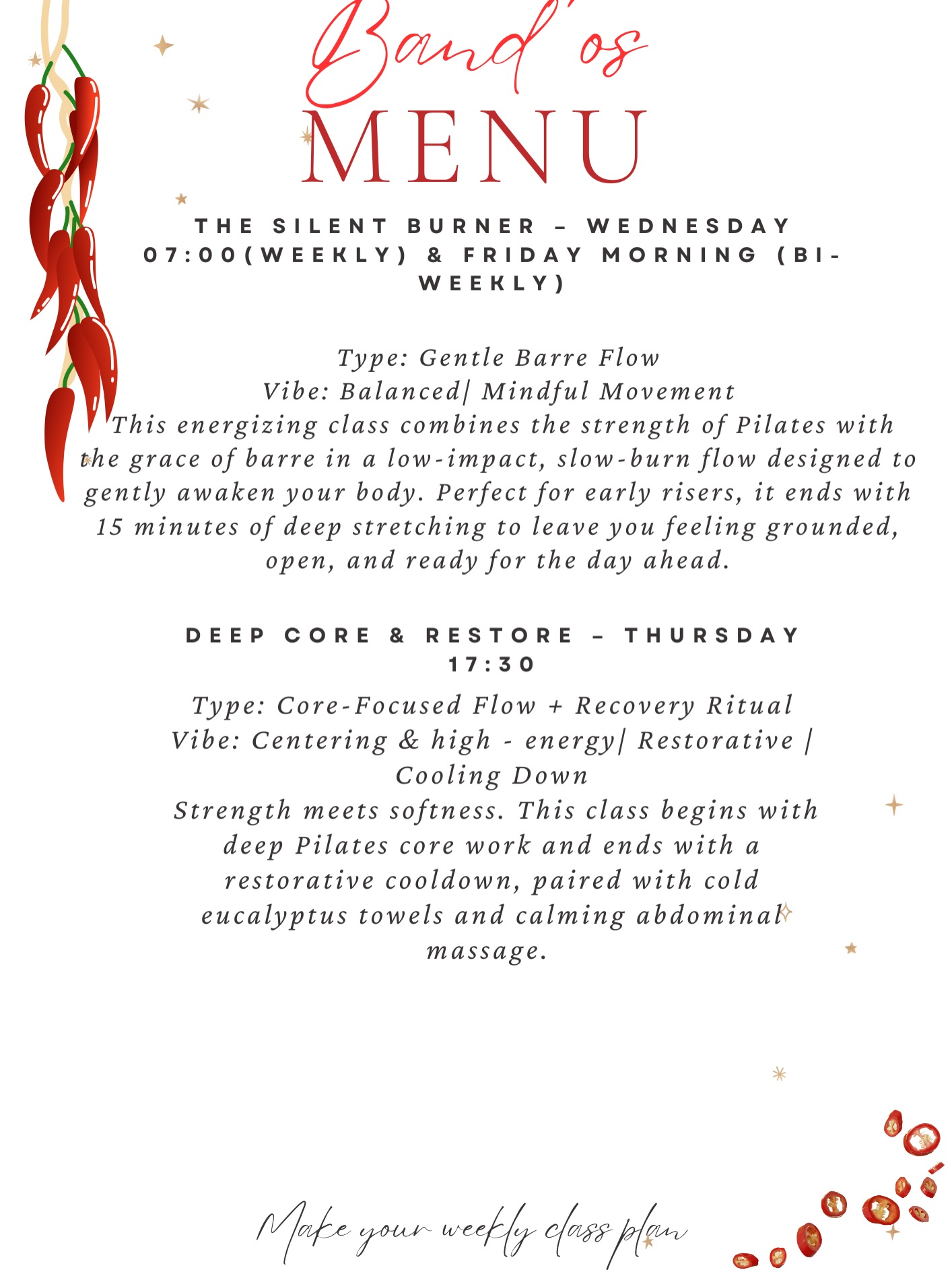 Welcome to the Band’os Club 🌶️
Where Pilates meets barre, strength & lots of fun!
Every session is tailored, playful, and designed to make you feel strong, happy & connected 🪄🧞♀️
🎟️ Book your spot via our website #pilates #barre #maastricht #fitness