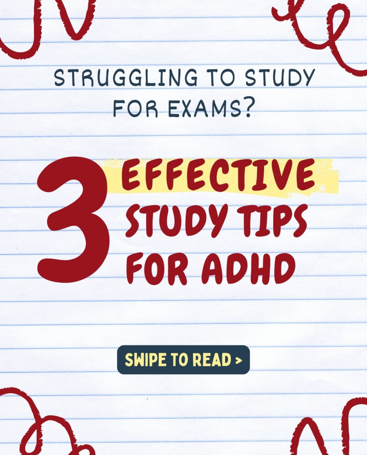 ADHD affects focus, motivation, and working memory; so your study strategies should reflect that. 💪🧠
#adhd #studytips #neurodivergent #study