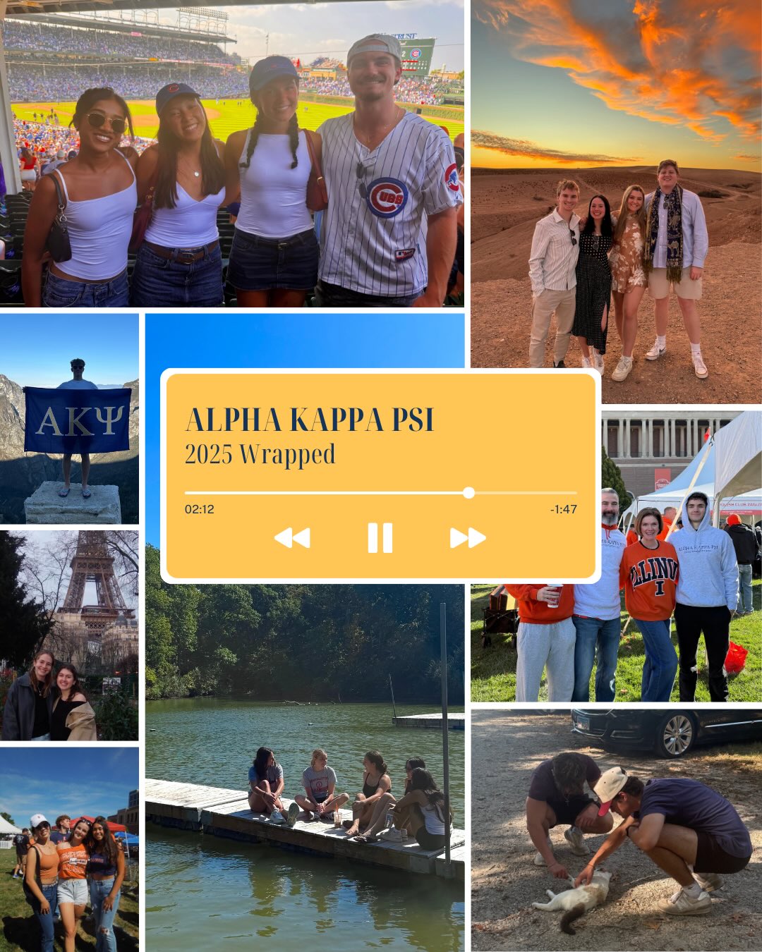 2025 Wrapped: AKPsi’s year was filled with professional growth, exploring new opportunities, and unforgettable memories with our brothers. We are so grateful to have so many amazing moments worth celebrating ⭐️
Happy New Year’s from AKPsi, see you in 2026! 🥂