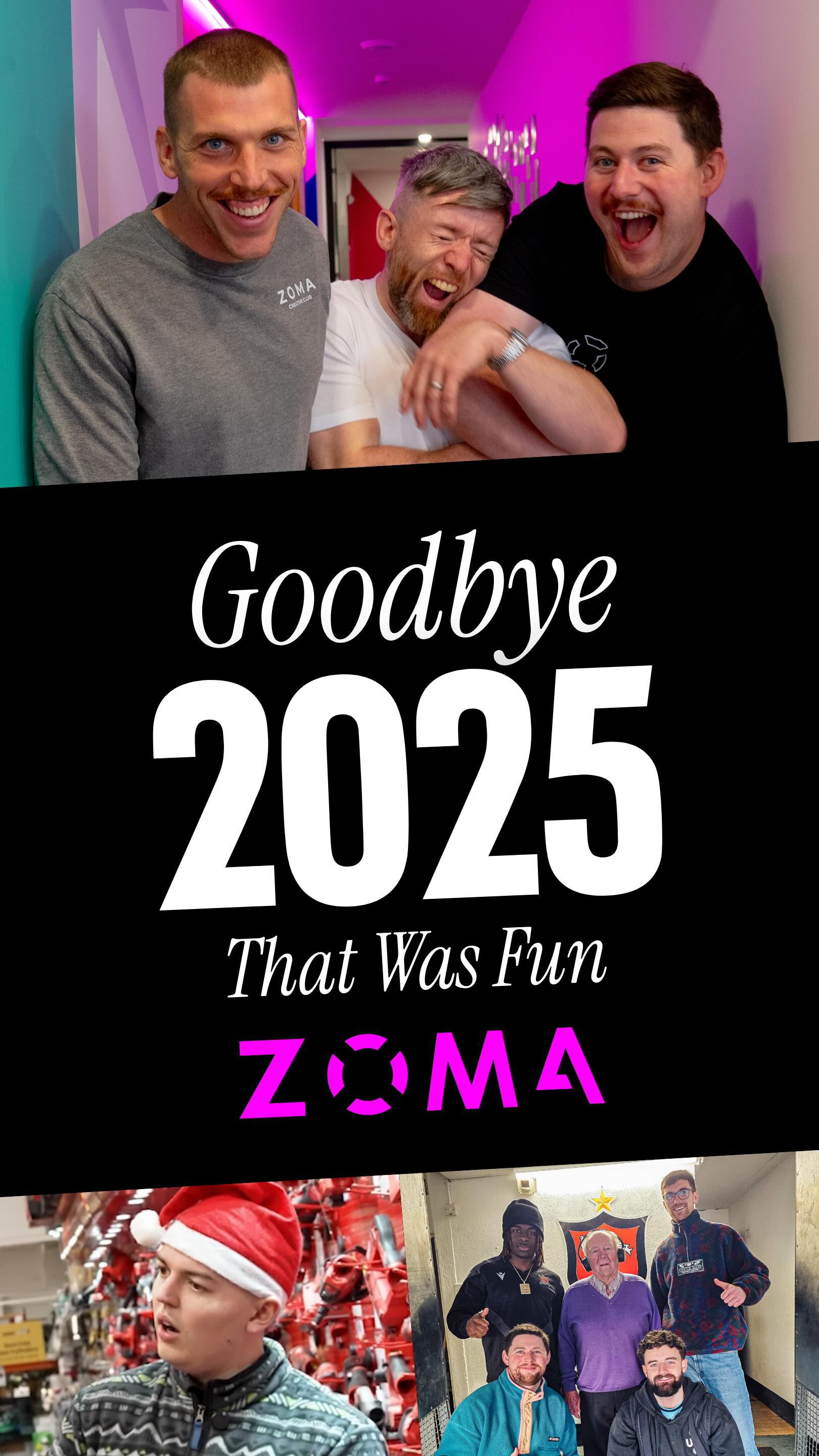 It’s been an absolute pleasure 2025✌️📸
Looking back to January, ZOMA looks completely different today. We’ve rapidly grown our team, expanded our office (to near maximum capacity), and had the privilege of partnering with a record number of ambitious brands…and of course, we had fun along the way.
To our clients, partners, and everyone who has followed our journey this year: thank you for the support. We don’t settle for average, and we’re carrying that same energy straight into 2026 in what will hopefully be another defining year for ZOMA.
See you in the New Year!