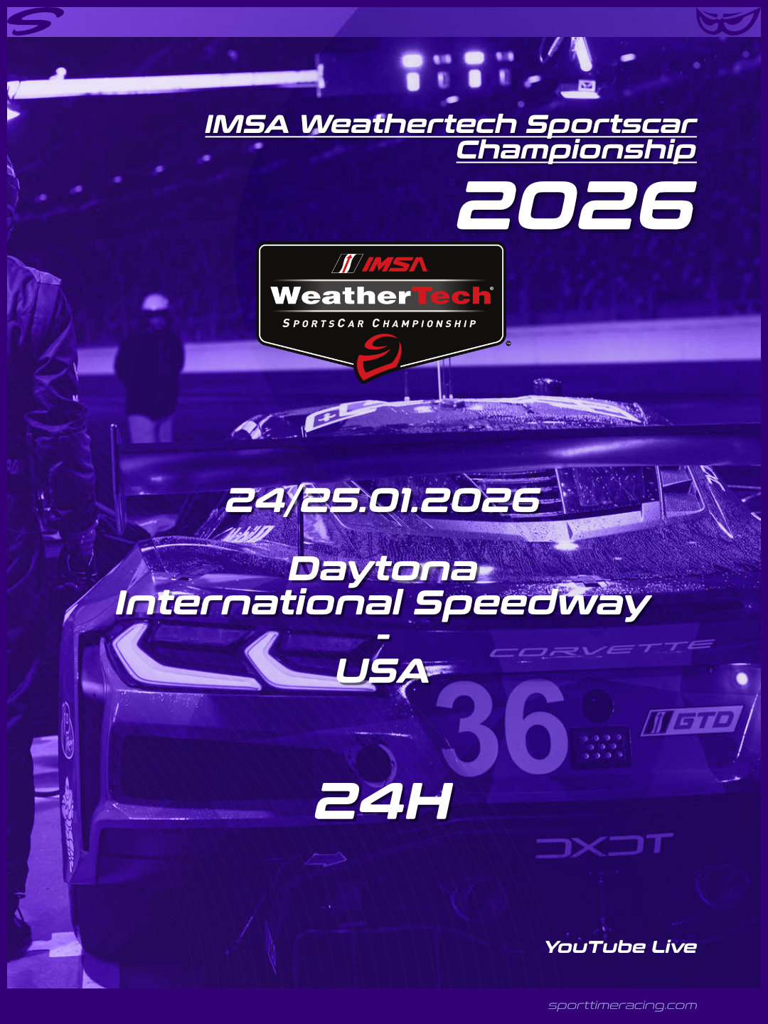 IMSA Weathertech Sportscar Championship
24/25.01.2026
Daytone International Speedway/USA
YouTube Live
#imsa #imsaweathertechsportscarchampionship #imsaweathertech #dxdt #dxdteam #salihyoluc #24hrace #racecalendar