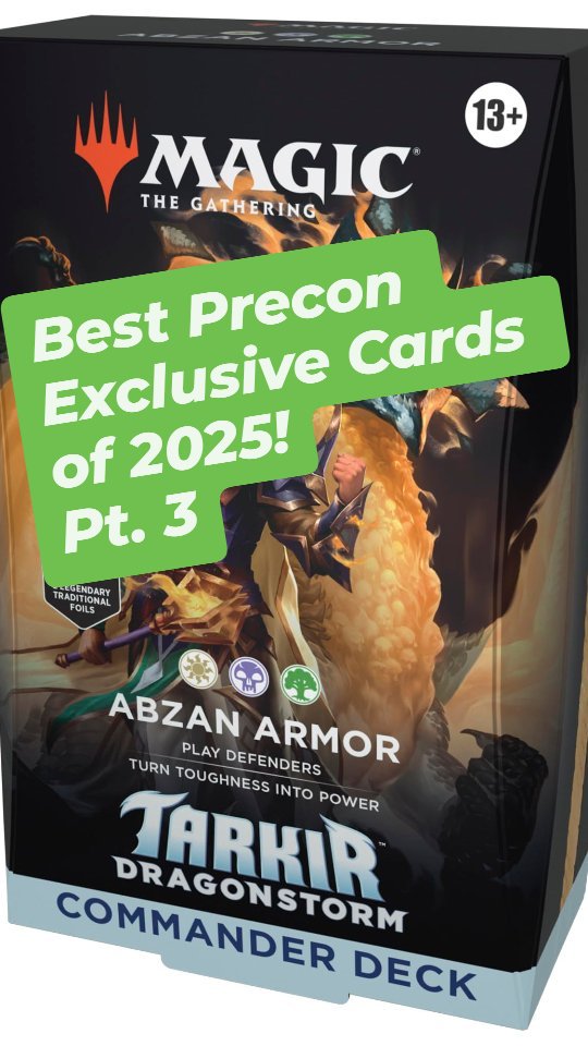 What were the best #Precon exclusive cards to come out of 2025? Let's talk about it!!
--
#Mtg #MagicTheGathering #Commander
