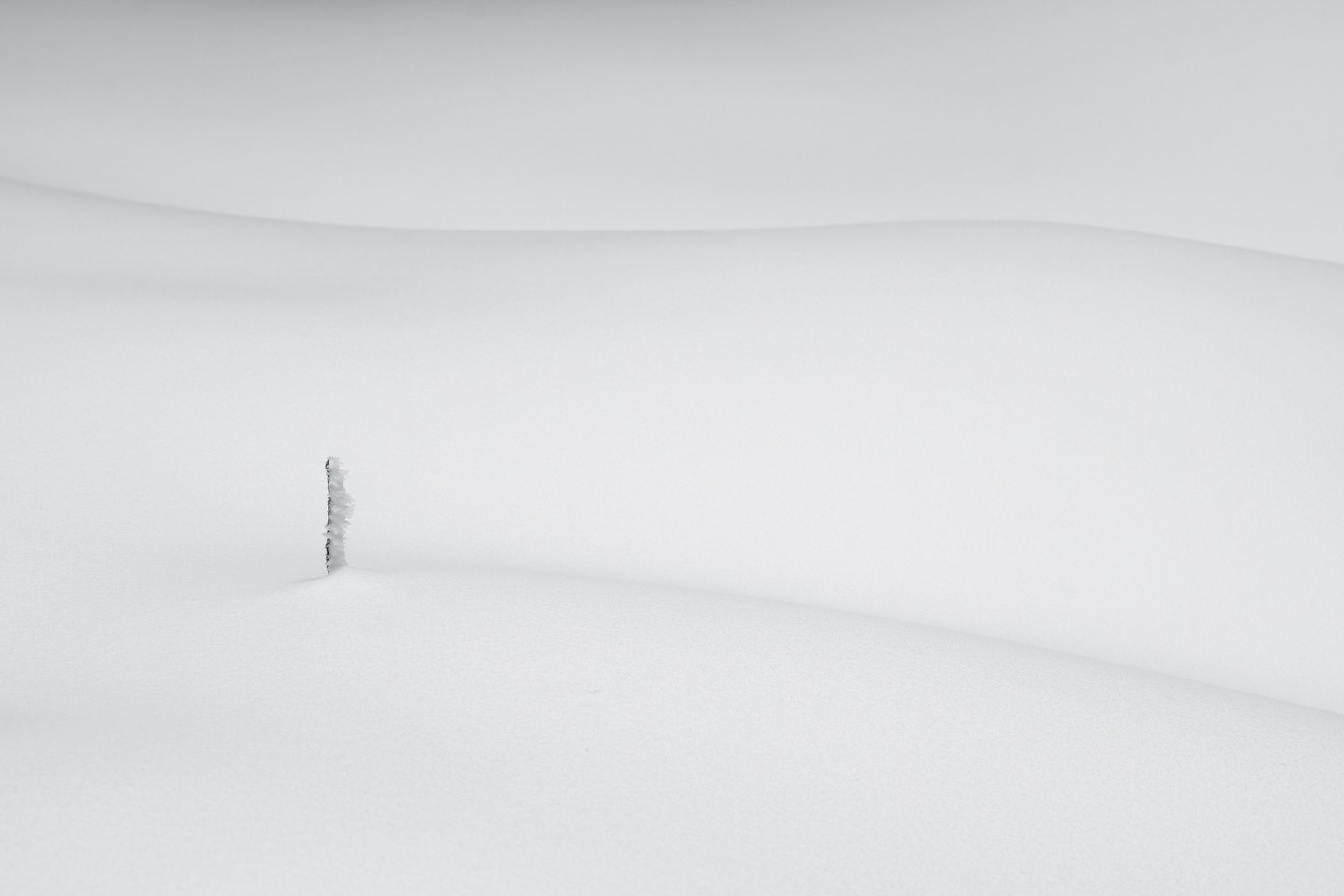 Minimalism in winter.
In the cold season, nature speaks softly. Snow turns into dunes, frost into delicate ice formations - quiet moments that reward those who take the time to look.