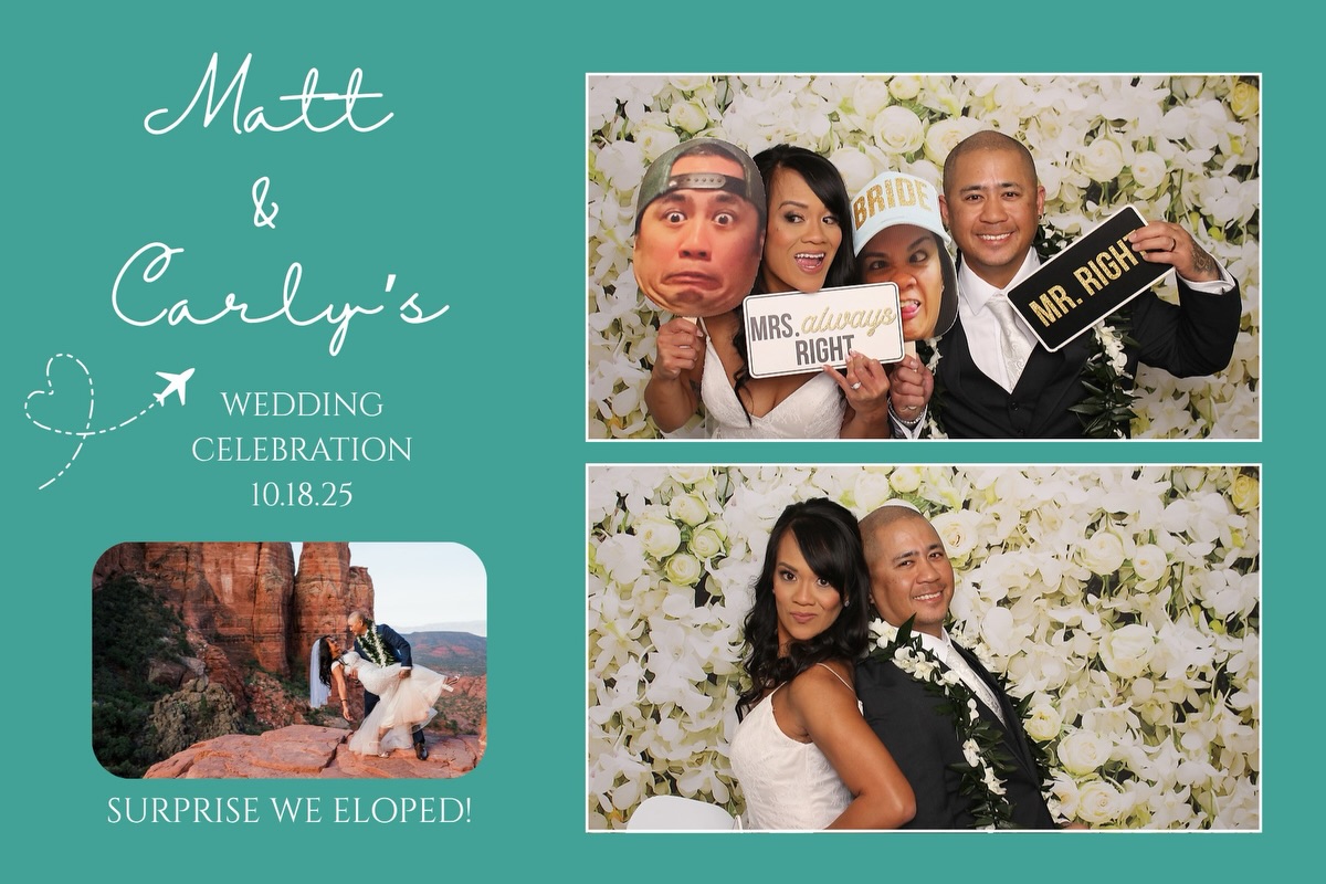 Matt & Carly’s wedding 💍
Two templates, endless memories ✨
Whether it’s 2 photos or 4 photos per strip,
We’ve got you covered!
These candid photos captured so much love and joy throughout the night.
Adding a photo from their elopement was the perfect personal touch and made for such a meaningful keepsake for their guests 🥹📸
Fully personalized templates, designed just for you.
2025 was filled with beautiful weddings and we can’t wait to celebrate even more love this year!
Thank you, Matt & Carly, for trusting us on your special day 🤍
I truly loved being a part of it. @hisweetsinlv
💌 Message us to book today!
#WeddingPhotoBooth
#LasVegasWeddings
#PhotoBoothFun
#WeddingKeepsake
#LVEvents