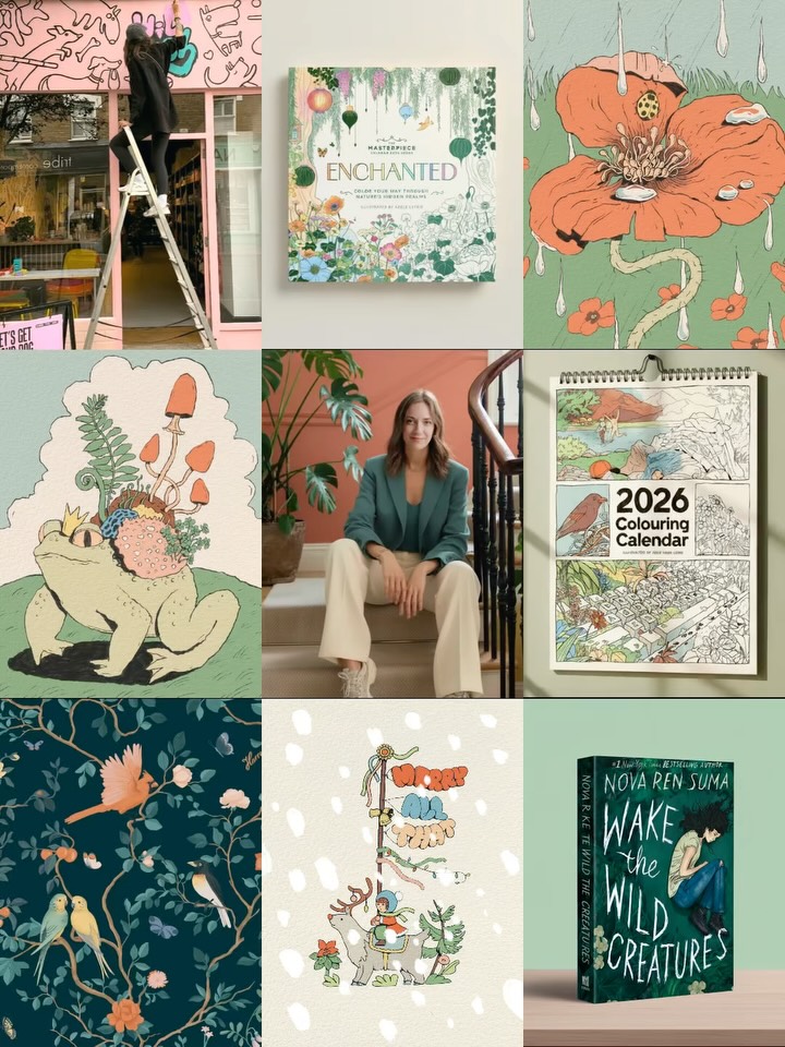 Here’s my #bestnine of 2025.
And exciting stuff contingent up in 2026!
From patterns for Harrods to pet shop murals and many personal endeavours I’ve had a busy year and it’s all down to @brightagencyillustration . Thanks @ilariavigilante91 🙏🏼
#bestof2025 #bestnine2025 #illustrationinspiration dailyinspiration