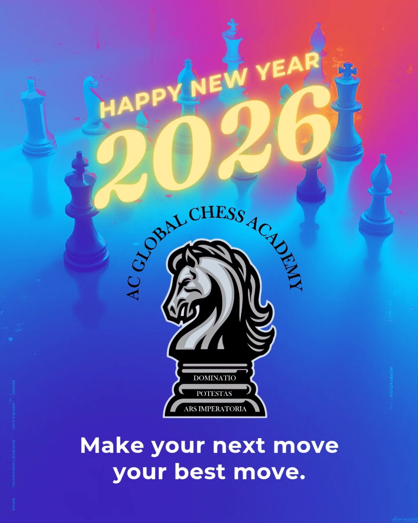 “New year, new board. May 2026 bring sharp openings, calm middle-games, and endgames you actually enjoy. Play boldly, think deeply. Here’s to a year of good positions and better decisions.”
#newyear2026 #chessnotcheckers