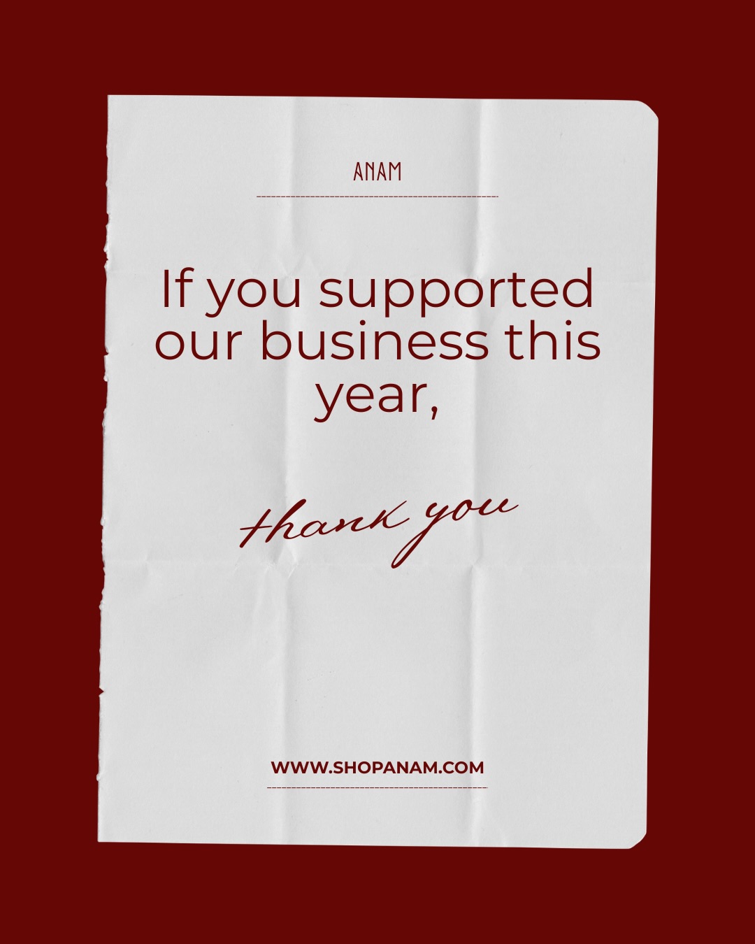 There is a quiet kind of love in referring a small business to a friend, or trusting us with your special moments. That support doesn’t just help our business grow, it helps our dream breathe.
To everyone who has stood by ANAM, shared a post, or simply sent a kind message. You are the reason we are here today. Truly, deeply grateful. 🤍✨
(Small business, grateful, gratitude, reflection, ANAM, new year )