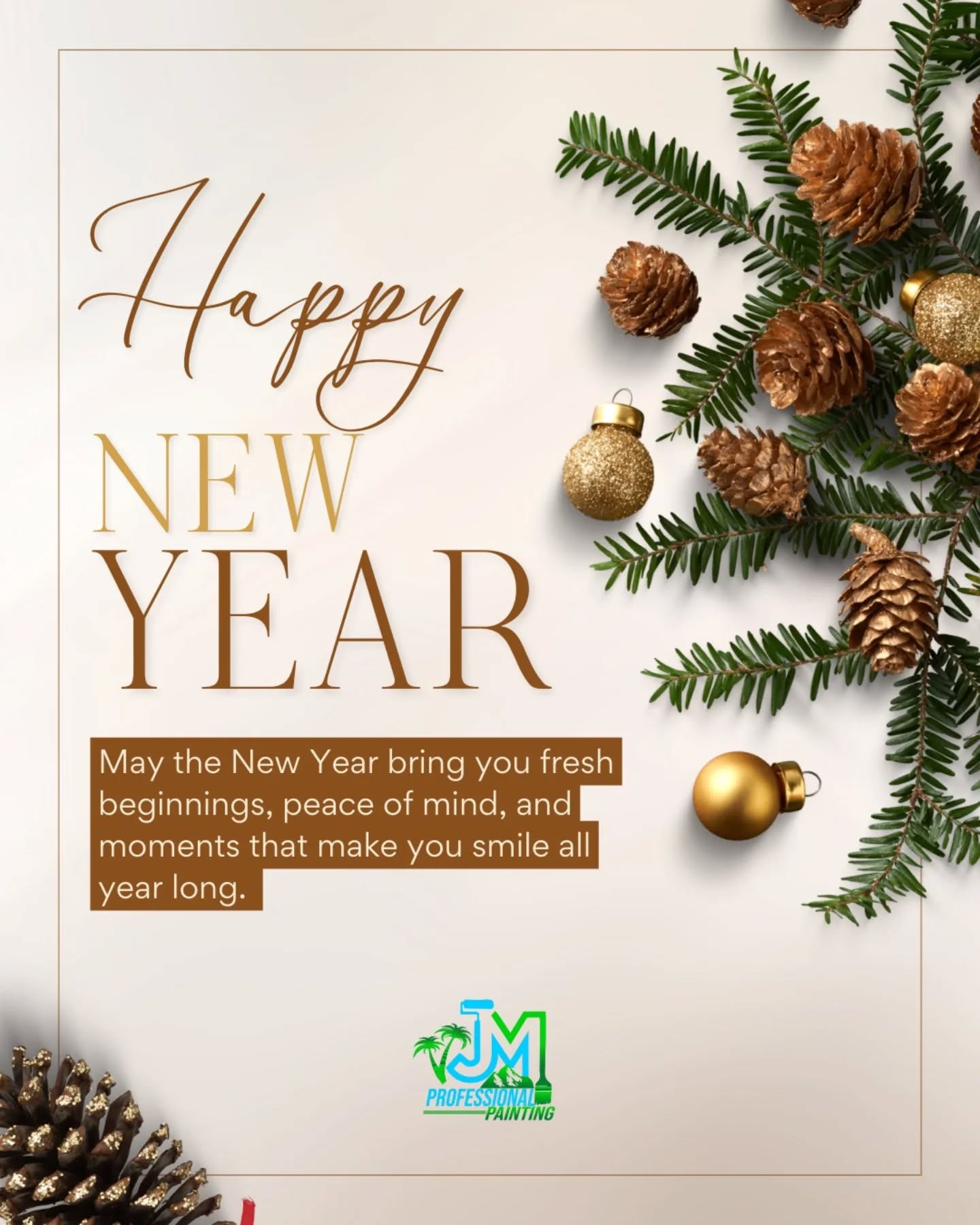 Thank you for choosing us! 🥂✨
As we wrap up another year, we want to express our deepest gratitude for your trust and support. It has been a pleasure helping you transform your homes and projects.
Wishing you a Happy New Year filled with joy, health, and new beginnings. We can't wait to keep working with you in 2025! 🎆
— The JM Professional Painting Team