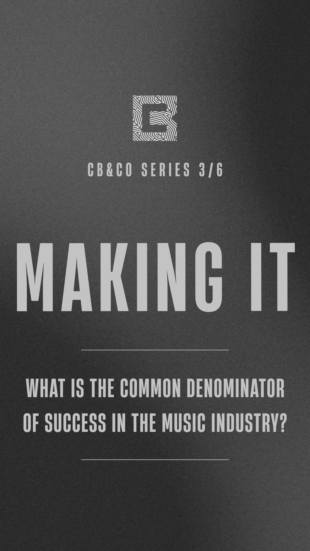 Making It 3/6: What is the common denominator of success in the music industry?
#success #makingit #musicindustry #christianbarkerco