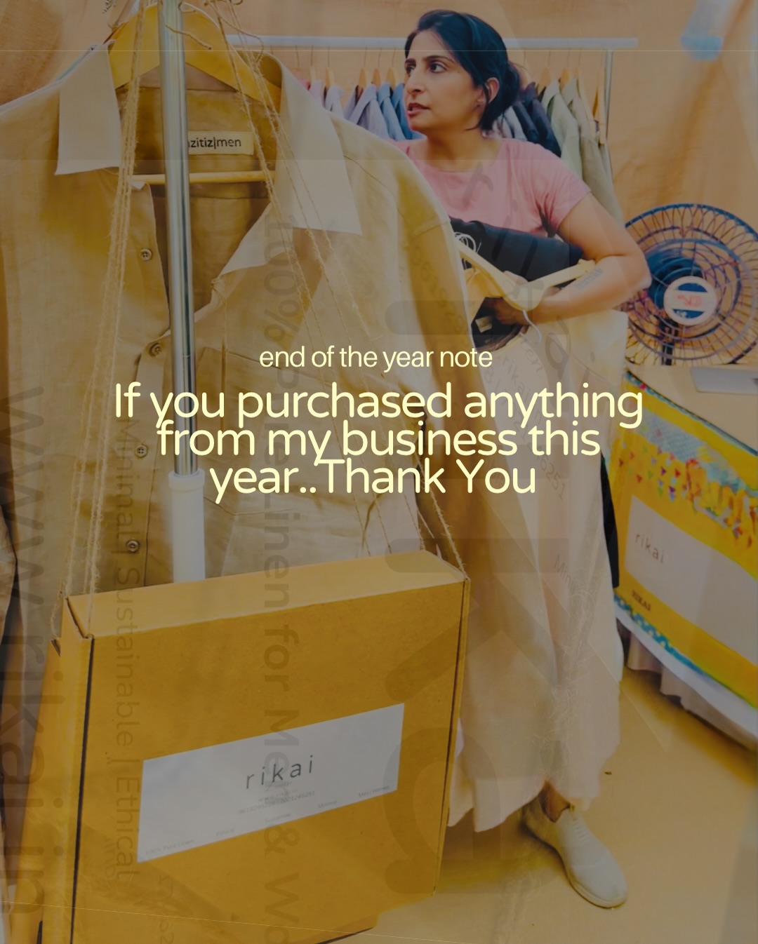 A year end note…. 2025 marked a year of two new beginnings …. foraying into mens wear and a change in name from Azitiz to Rikai.
While the transitions and challenges continue, i truly want to take this moment to Thank everyone who stood by me supported and cheered for me throughout the year..
Grateful for all the love & support i recieved through the year 🙏
~ Rachana Chhotai Dholekar
#rikai#rikailinen#yearendnote#thankyoucards