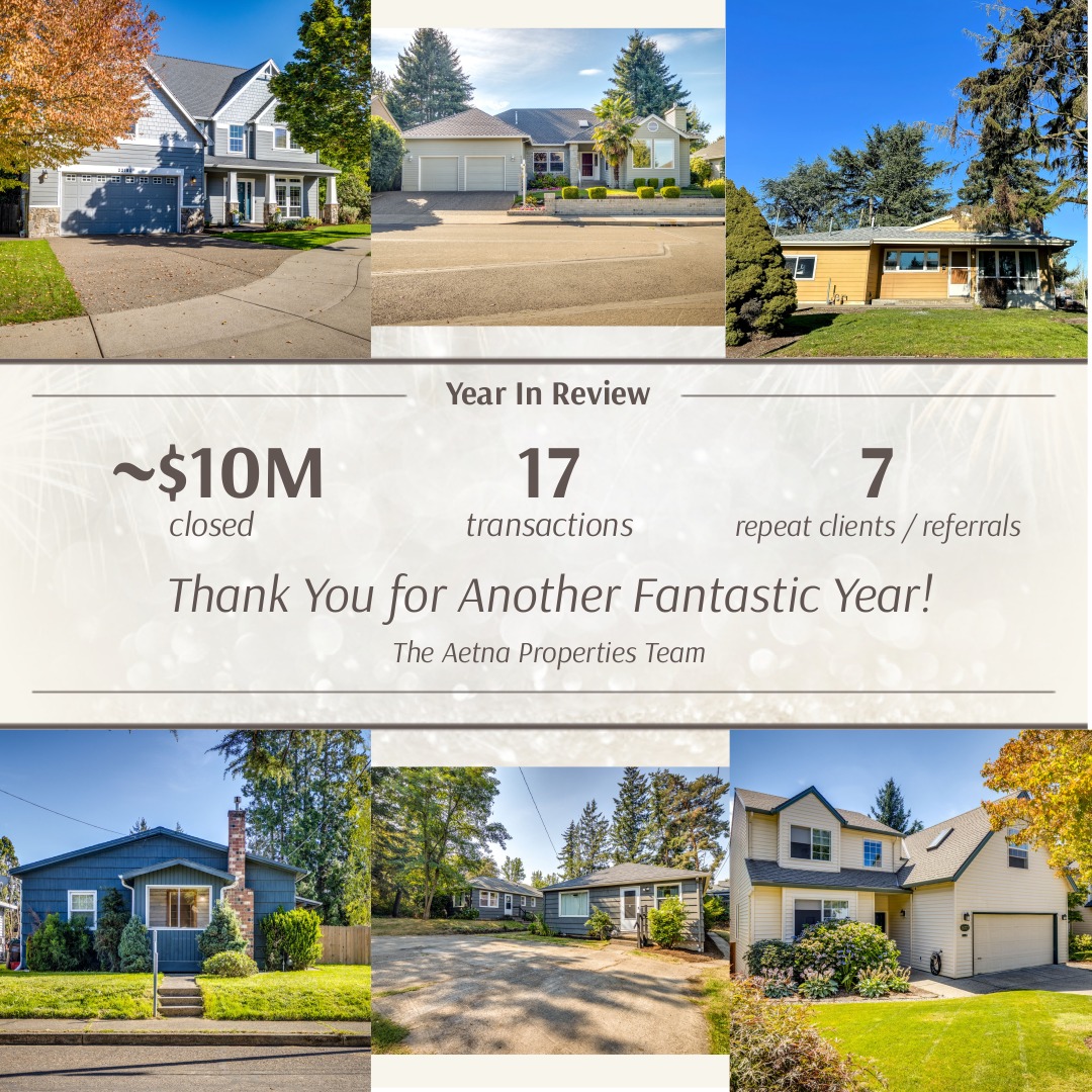 Aetna Properties 2025 real estate in review: A year of growth, progress, and meaningful wins—each one made possible by amazing clients, referrals, and community support. We celebrate another successful year of business and making transformation a reality for our valued clients. We adore all of you and thank you for your belief in us.
#RealEstate #RealEstateWins #GrowthMindset #YearInReview #RealEstateSuccess #CommunityDriven