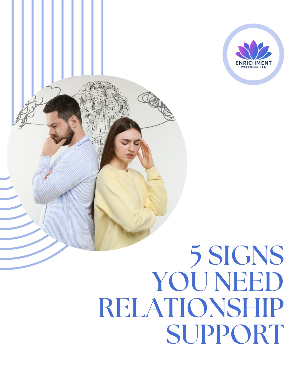 Every relationship faces challenges — you don’t have to face them alone.
Get clarity and guidance — Book with Enrichment Wellness.
www.enrichmentwellness.com | (301) 944-9065
#relationshiphealth #couplestherapy #enrichmentwellness