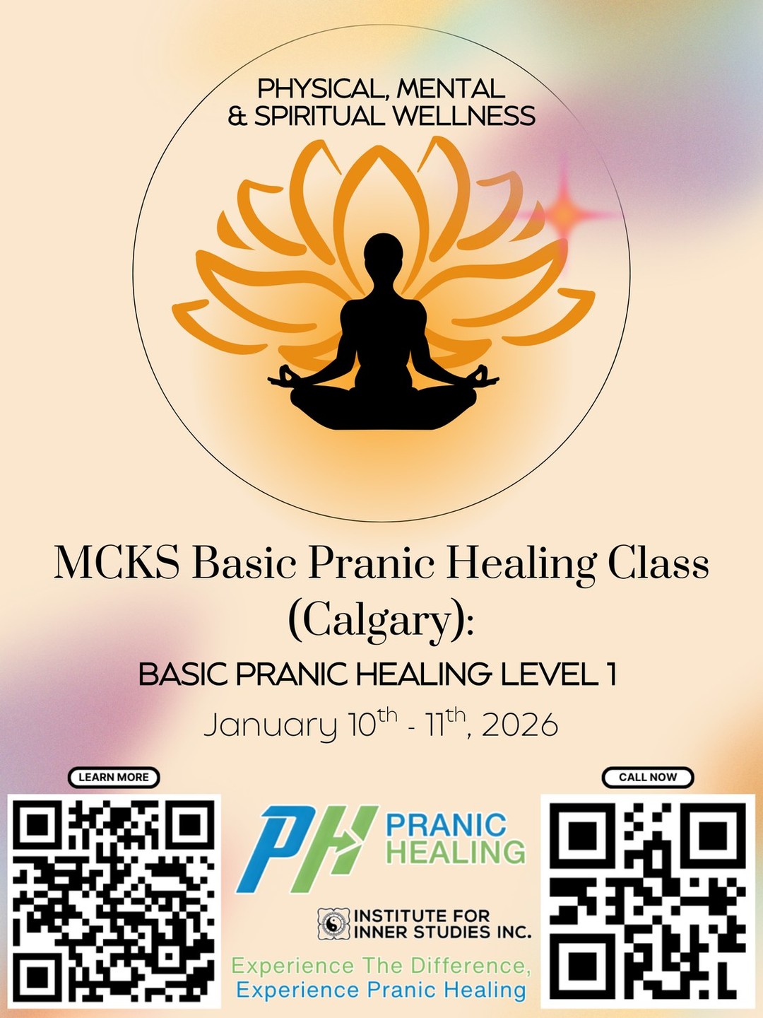 MCKS Basic Pranic Healing Class (Calgary):
Course Dates: 10th and 11th January 2026 (10 am to 6 pm each day)
Venue: 3719 Beaver Rd NW, Calgary, T2L1W9
Instructor: Varsha Thogarapalli
Contact: prana.rejuvenate@gmail.com, 403-630-0254
Course fees: NEW: CAD 441.00 (including GST), REVIEW: $183.75 (including GST), contact instructor for available payment plan options
Details: Basic Pranic Healing Level 1 explains the structure of the energy body and chakra system. You will learn the basics of working with your energy aura, including learning to "scan" or feel the energy and much more.
#PranicHealing is a simple & comprehensive system of natural healing techniques that accelerate the body’s natural healing process.
• #SpiritualHealing
• #RadiateHealing
• #ManifestProsperity
• #MeditationHealing
🌐www.pranichealingalberta.org
📱Edmonton: Sudheer 780-709-7503 or David 780-982-1809
📱Calgary: Allison 403-891-3035
#EnergyHealing #ChakraHealing #InnerPeace #HolisticWellness #HealingEnergy #WellnessJourney #EnergyClearing #HealingFromWithin