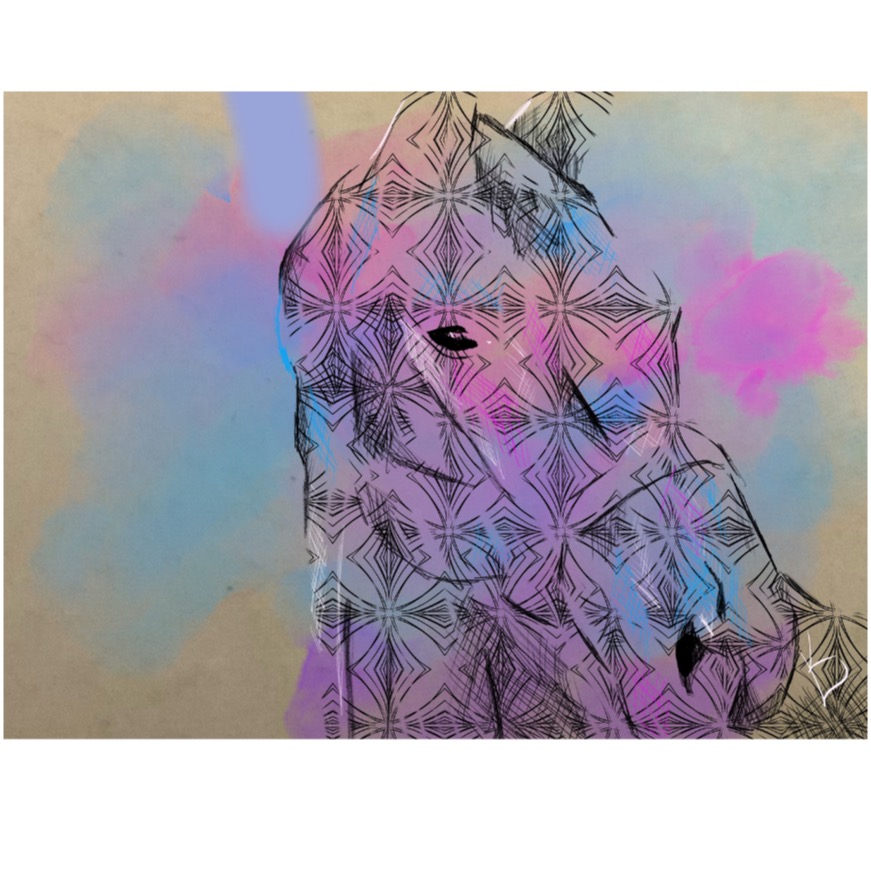 Abstract Horse. Digital art down in Procreate. #procreate, #digitalart #lisakcreations #horseabstract