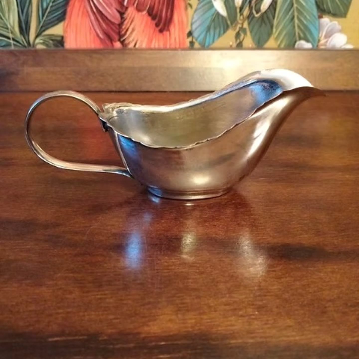 Vintage David Mappin (Mappin and Webb) silver plate small sauce boat