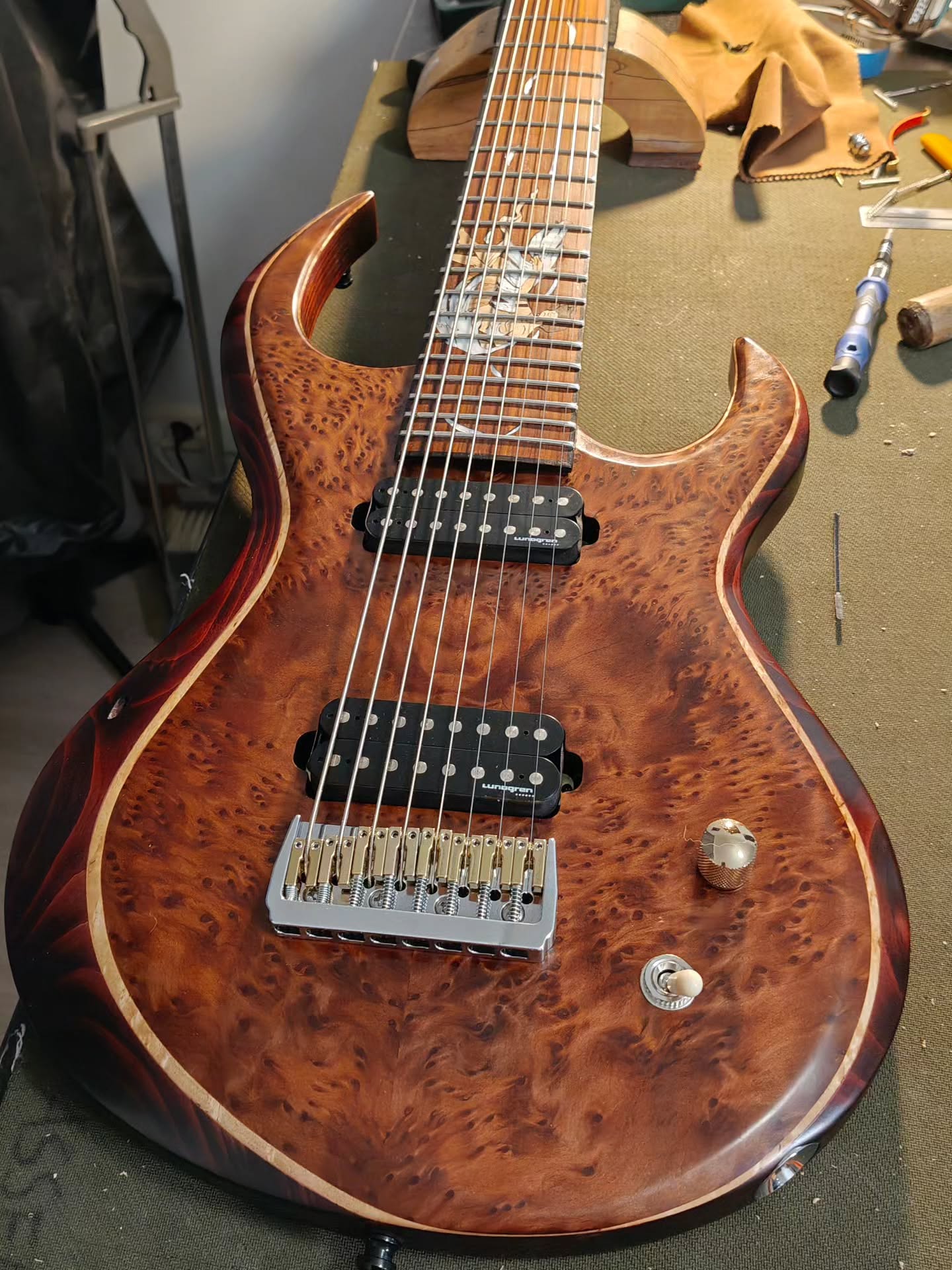 Thank you for an amazing 2025.
The year was chock-full of such fun projects and a lot of hard work. From finishing up the Icarus 8-string and 6-string, Tonefest 2025, bass relicing, guitar teching for Cradle of Filth at @tuskafestival main stage, finishing the Community Build 2024, doing tons of @evertune installs and custom work, plenty of maintenance work for various musicians, building a custom baritone Daedalus for @latehonkola , taking a few weeks off as I traveled around Japan on my honeymoon, amazing guitar demoes by Late and @jakurtti (THANK YOU!), to coming back to work on builds to be finished in 2026.
2025 was a huge year for IP, even though it was quieter on my socials, a lot happened in a relatively short amount of time. Now my order books are full for the coming year, the projects lined up have be giddy with excitement, and I look forward to sharing the new year of IPG in far more frequent posts than before.
There are big changes coming, of which you'll hear about today, but I want to take the time to thank everyone for the support you have shown IPG this year and for your trust in taking care of your instruments❤️
For a small builder like myself, every job means SO MUCH to me that I cannot properly express it here. Thank you thank you thank you.
Let's go into #NewYears2026 riffing and shredding away!🤘🏻
#ipguitars #luthier #guitarbuilder