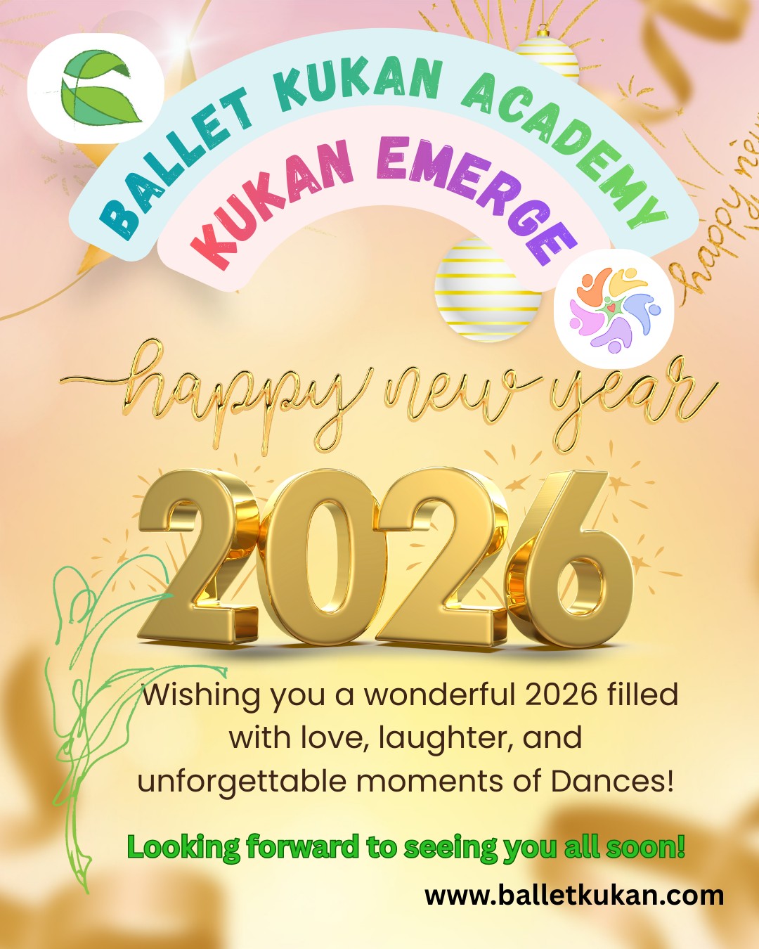 Happy New Year!! We'll dance, dance, dance together throughout the year!!